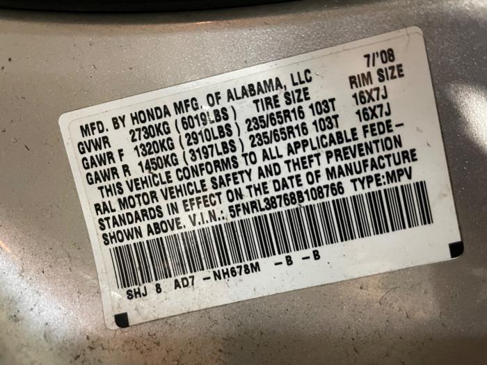 2008 honda odyssey ex-l-w--dvd with 193671 miles for sale near elk-river, minnesota 0fea7e52e0a0477bb387553b7c8b16e1.jpeg