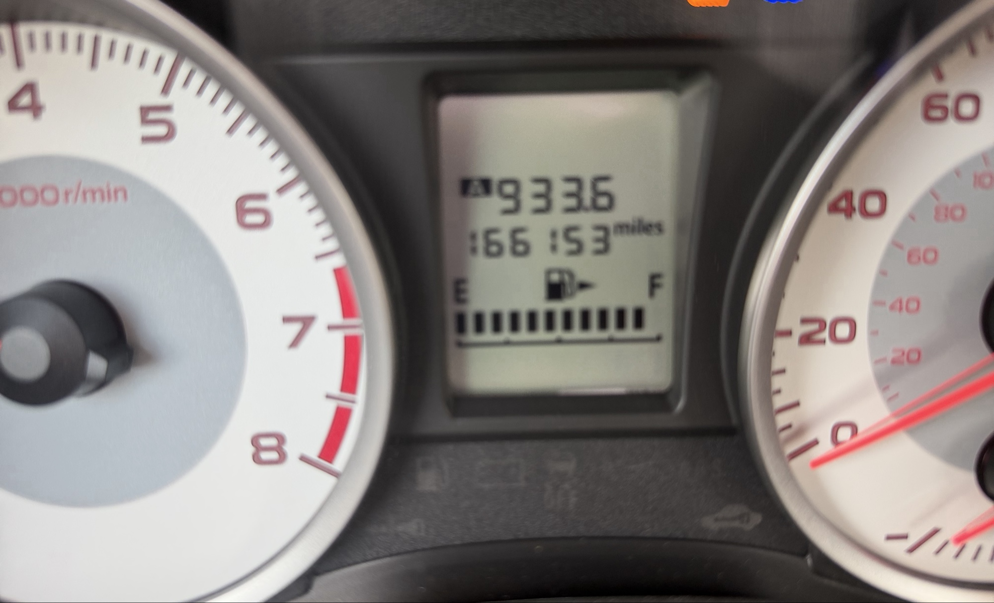 2013 subaru impreza base-5-door with 166153 miles for sale near elk-river, minnesota 106296_44_mileage_closeup.jpg
