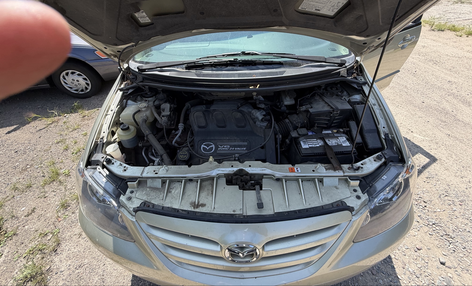 2004 mazda mpv lx with 94040 miles for sale near elk-river, minnesota 106309_49_engine_bay.jpg