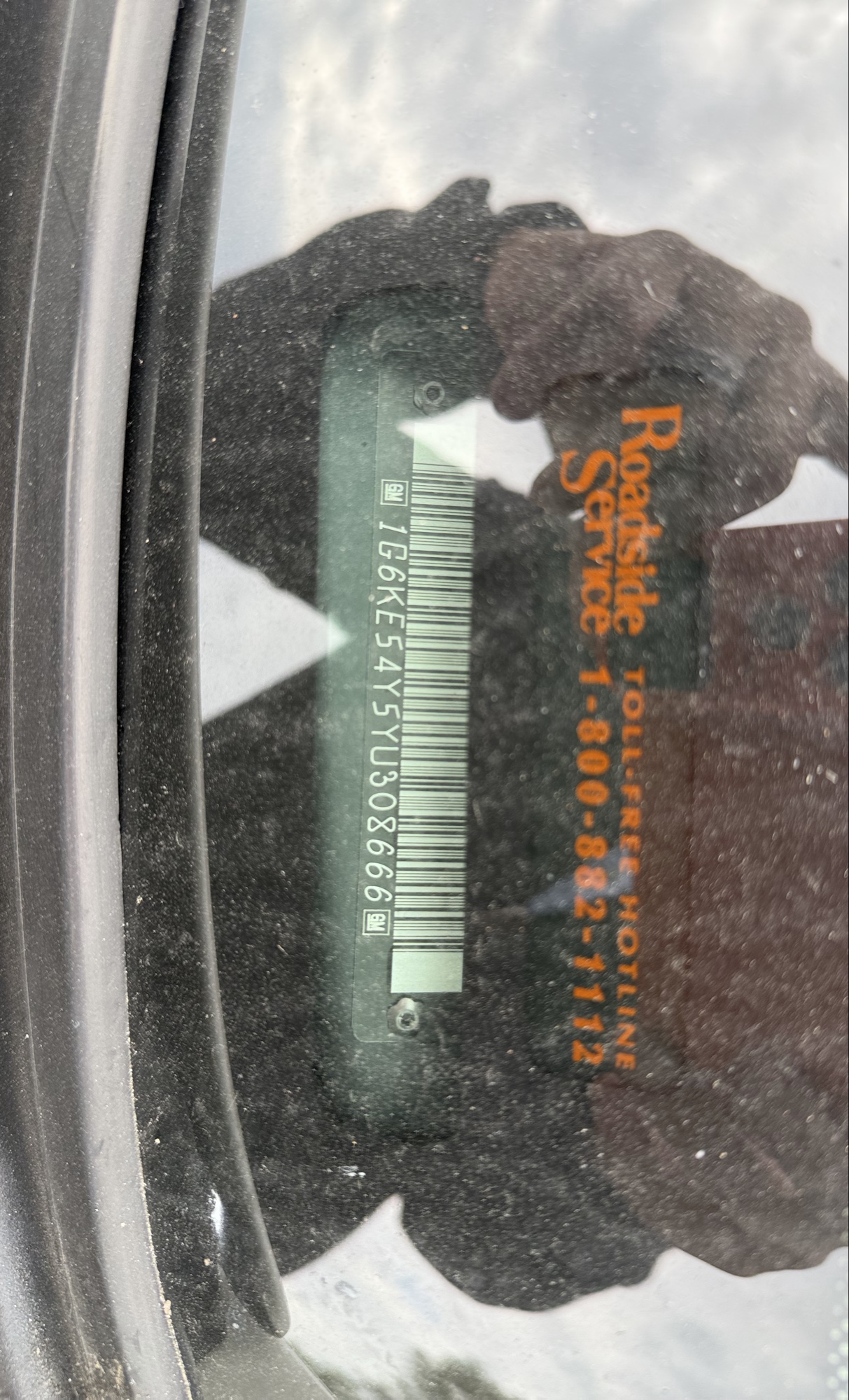 2000 cadillac deville dhs with 89472 miles for sale near elk-river, minnesota 106320_48_windshield_vin_plate.jpg