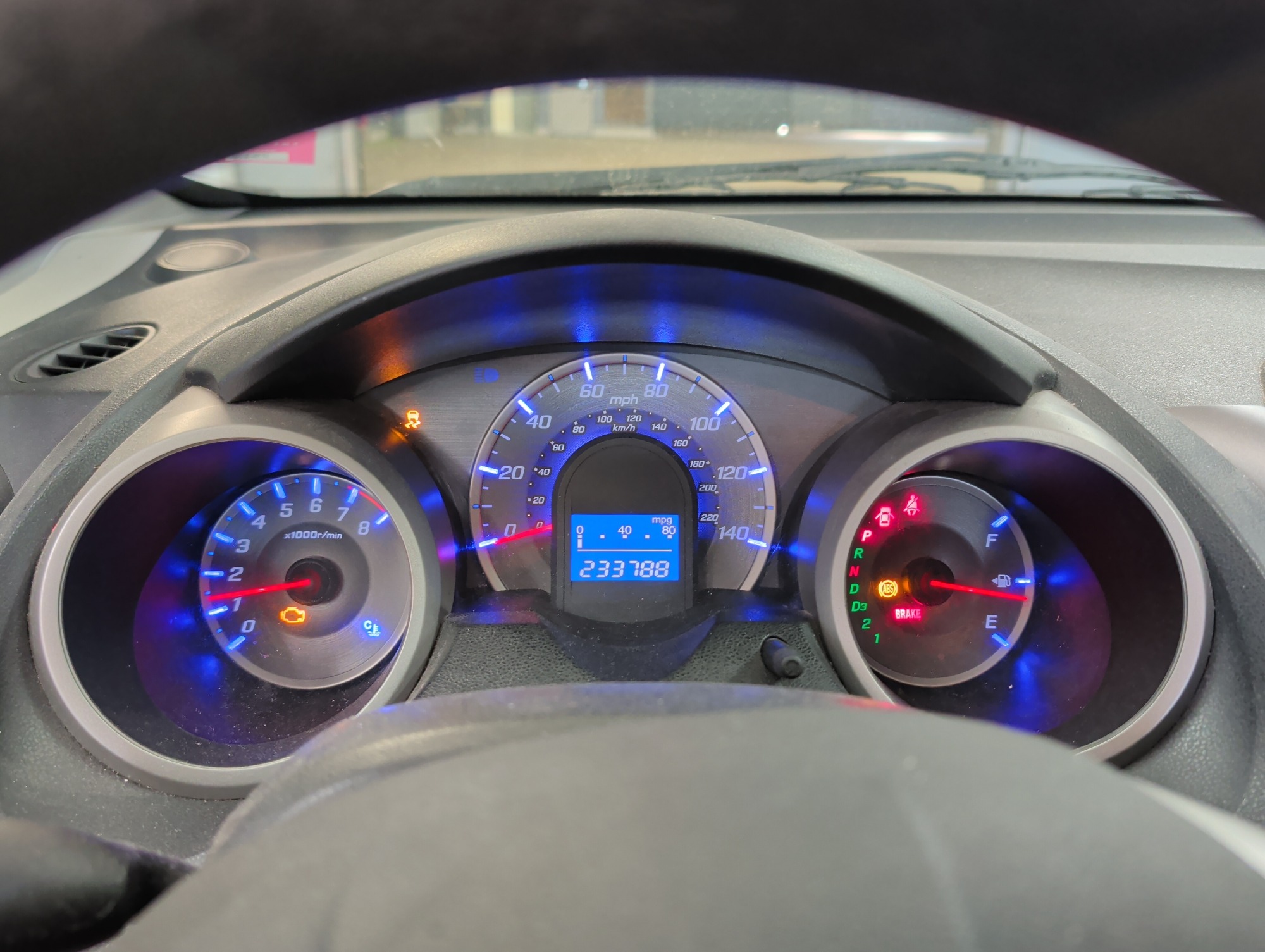 2012 honda fit 5-speed-at with 233788 miles for sale near elk-river, minnesota 106326_43_gauge_cluster.jpg