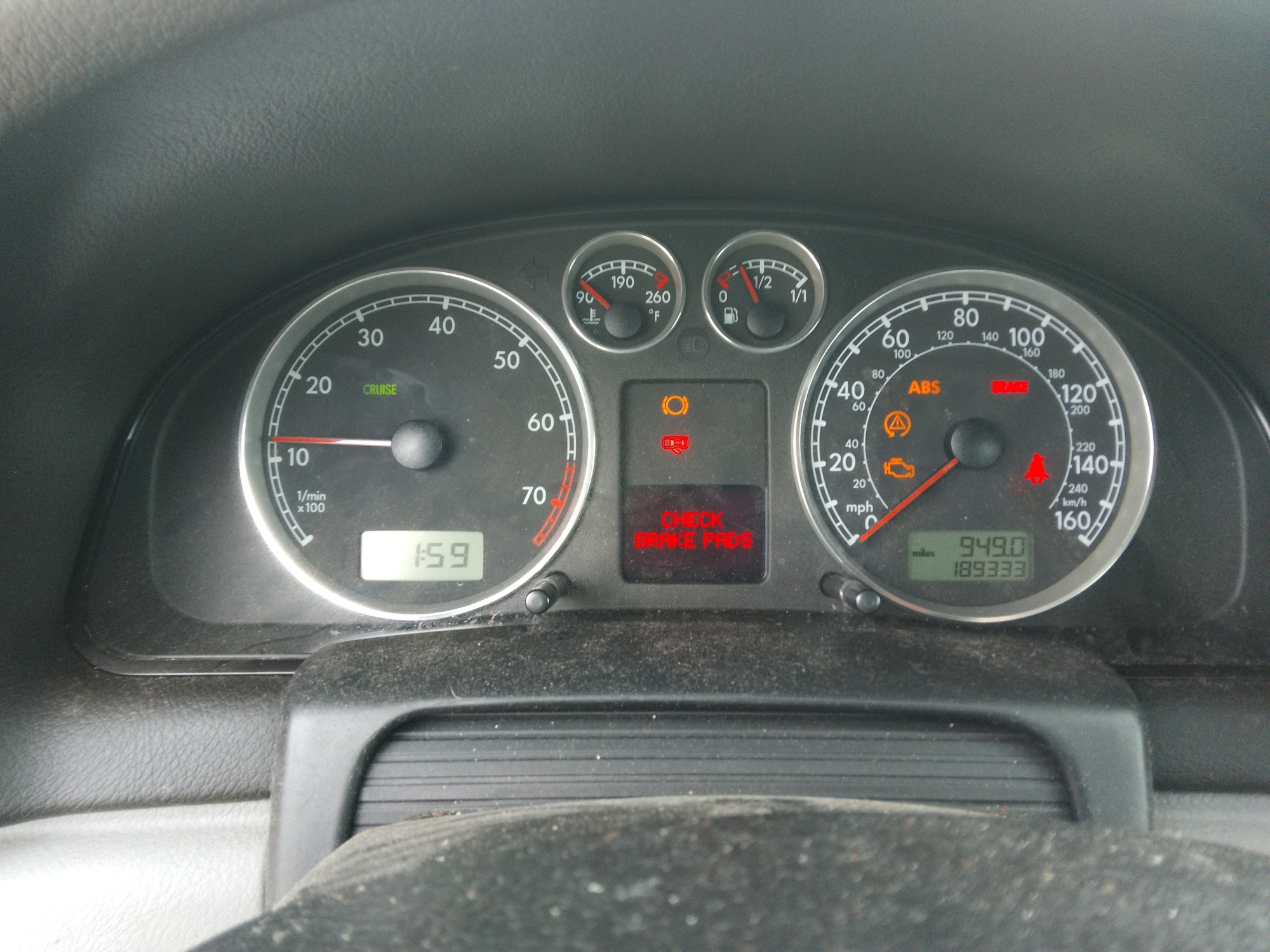 2004 volkswagen passat gls with 189333 miles for sale near elk-river, minnesota 106349_43_gauge_cluster.jpg