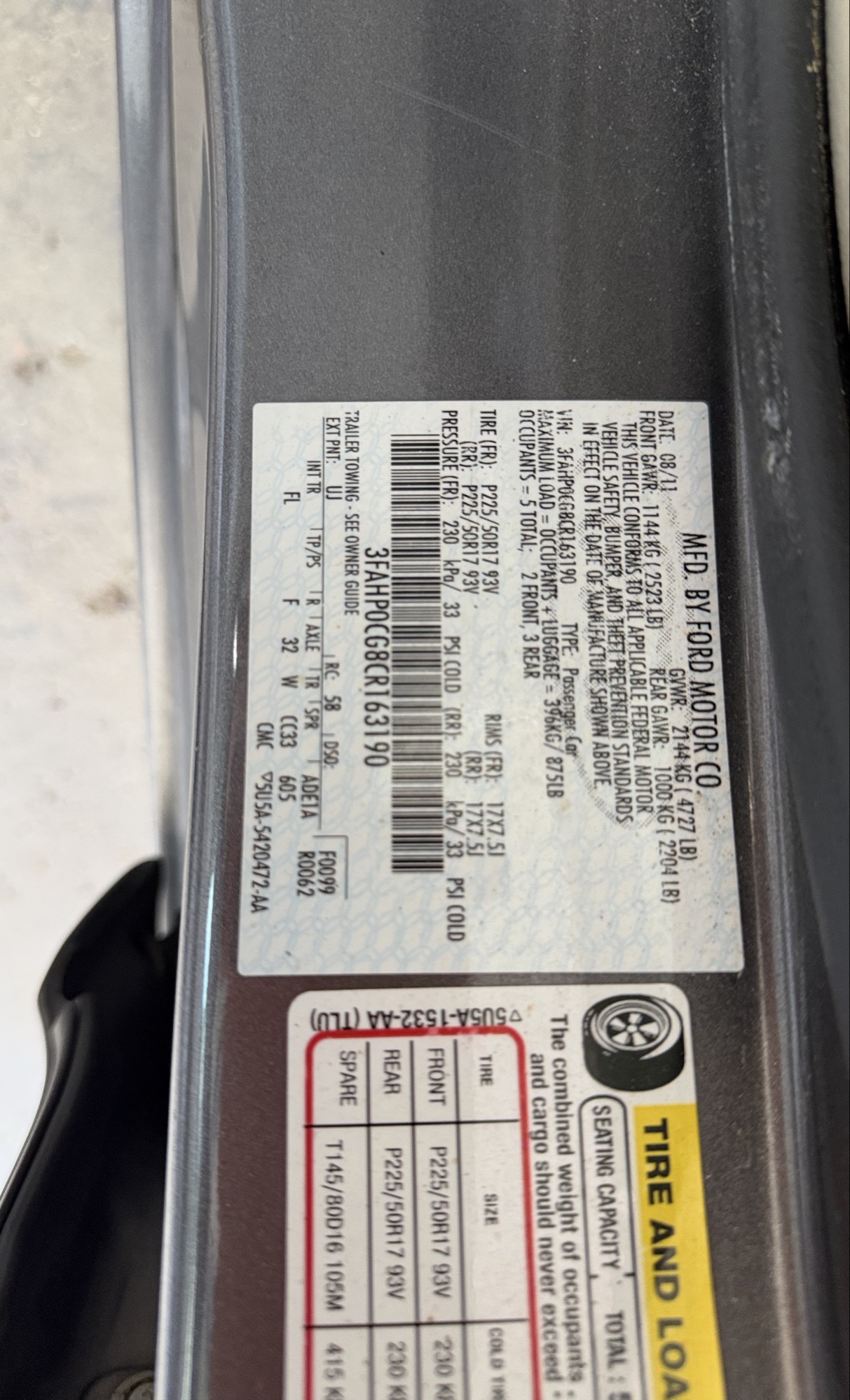 2012 ford fusion sel-awd with 208271 miles for sale near elk-river, minnesota 106354_45_obd2_codes.jpg