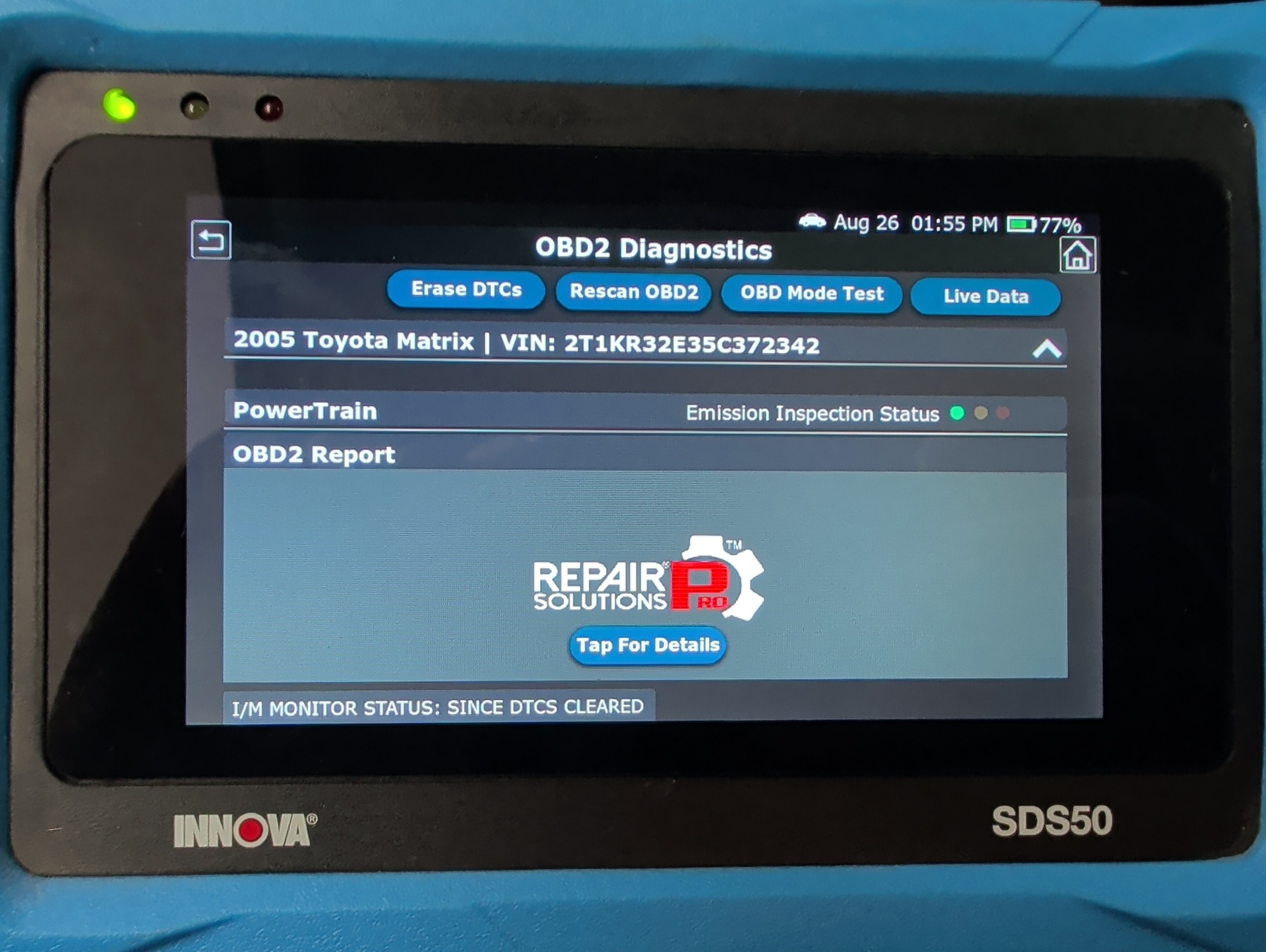 2005 toyota matrix xr-2wd with 144833 miles for sale near elk-river, minnesota 106398_45_obd2_codes.jpg
