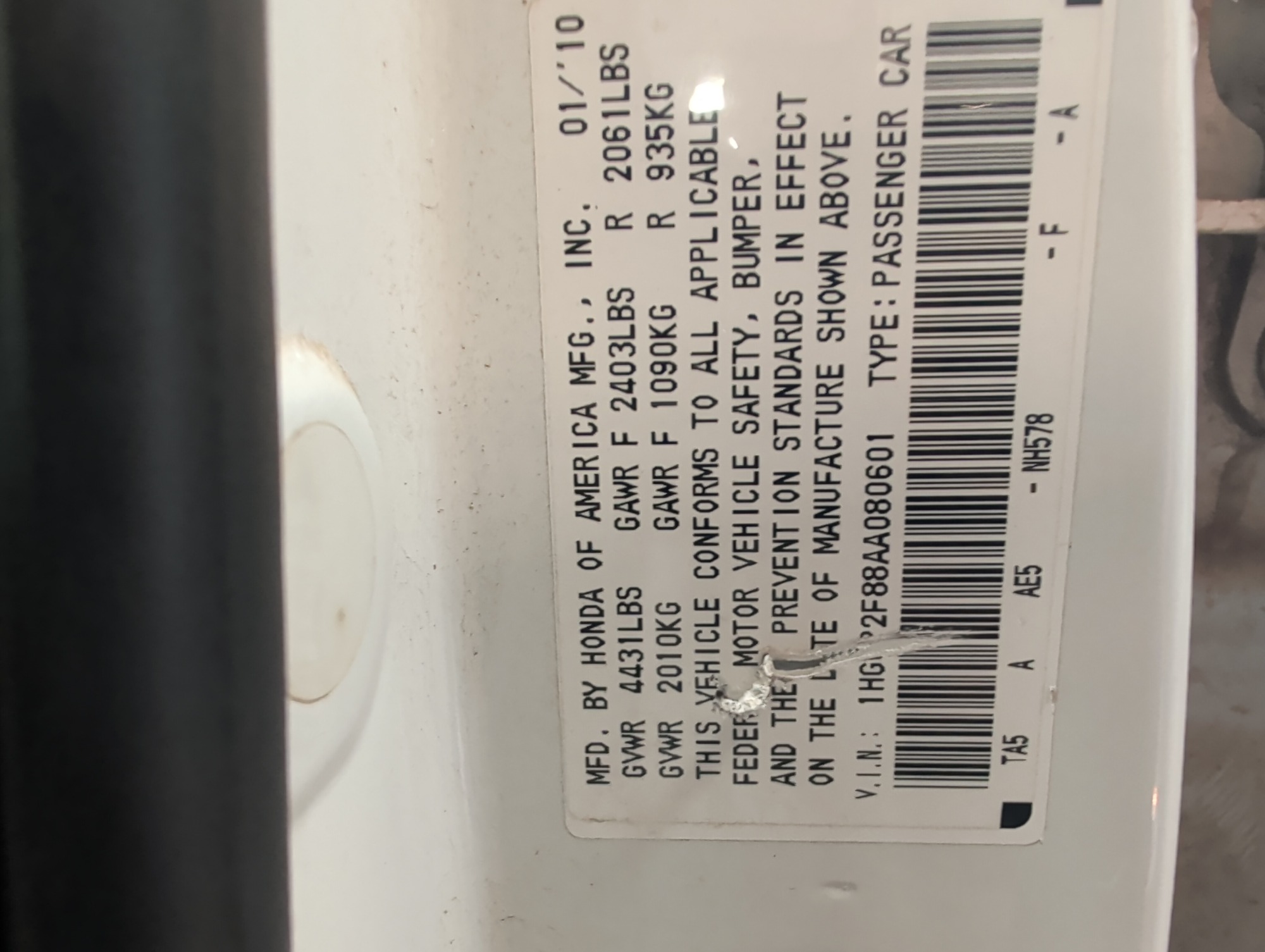 2010 honda accord ex-l-sedan-at with 248021 miles for sale near elk-river, minnesota 106426_47_door_vin_sticker.jpg