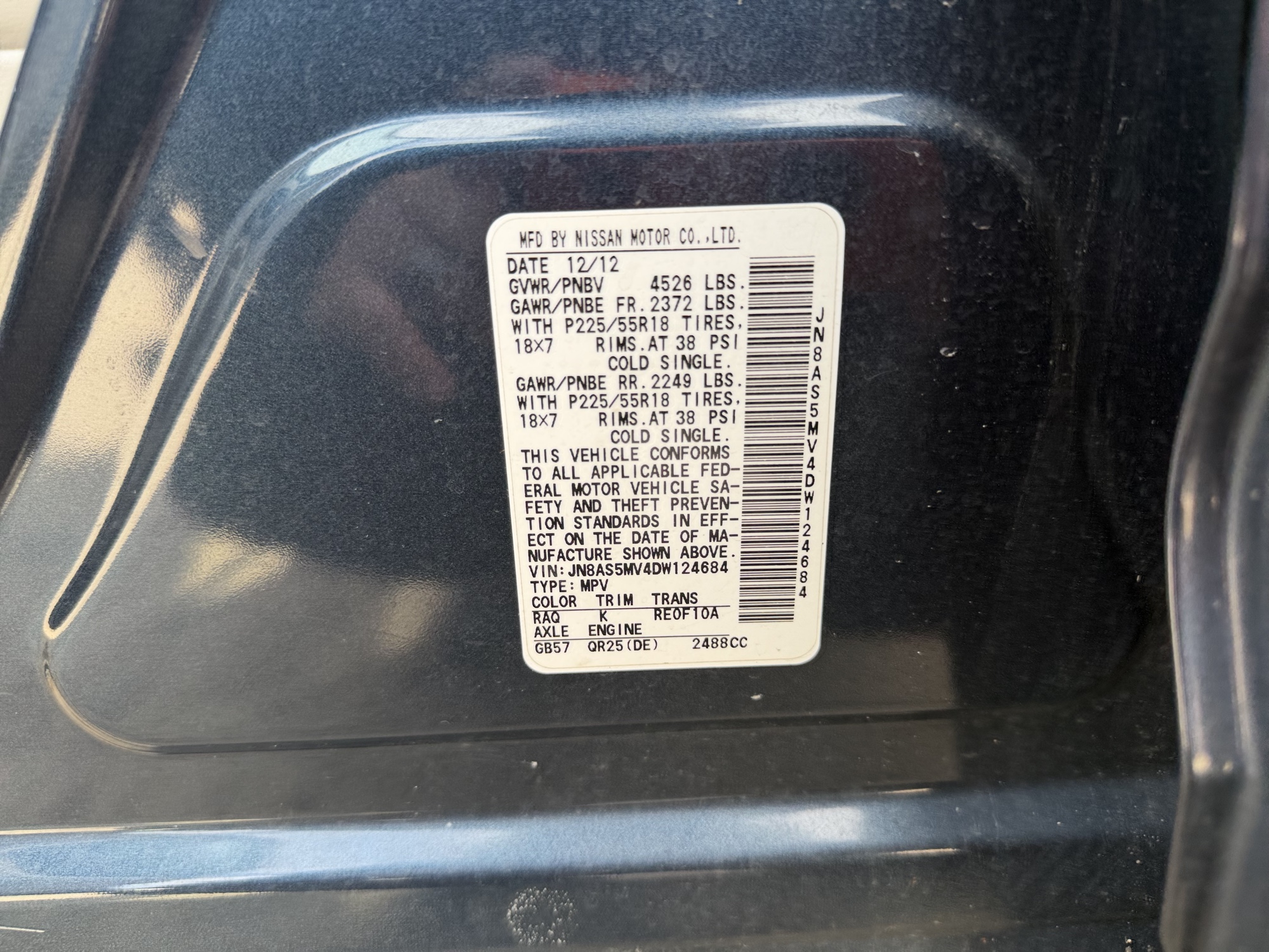2013 nissan rogue s-awd with 108328 miles for sale near elk-river, minnesota 106488_45_obd2_codes.jpg