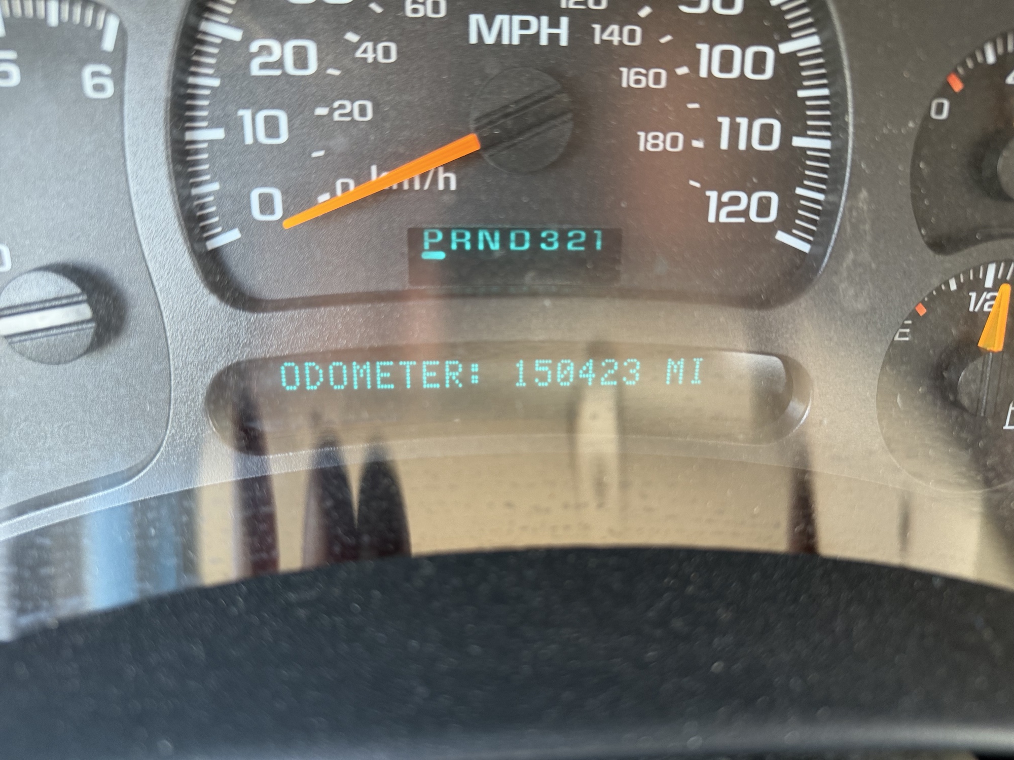 2003 chevrolet silverado-1500 ext.-cab-short-bed-4wd with 150423 miles for sale near elk-river, minnesota 106493_44_mileage_closeup.jpg