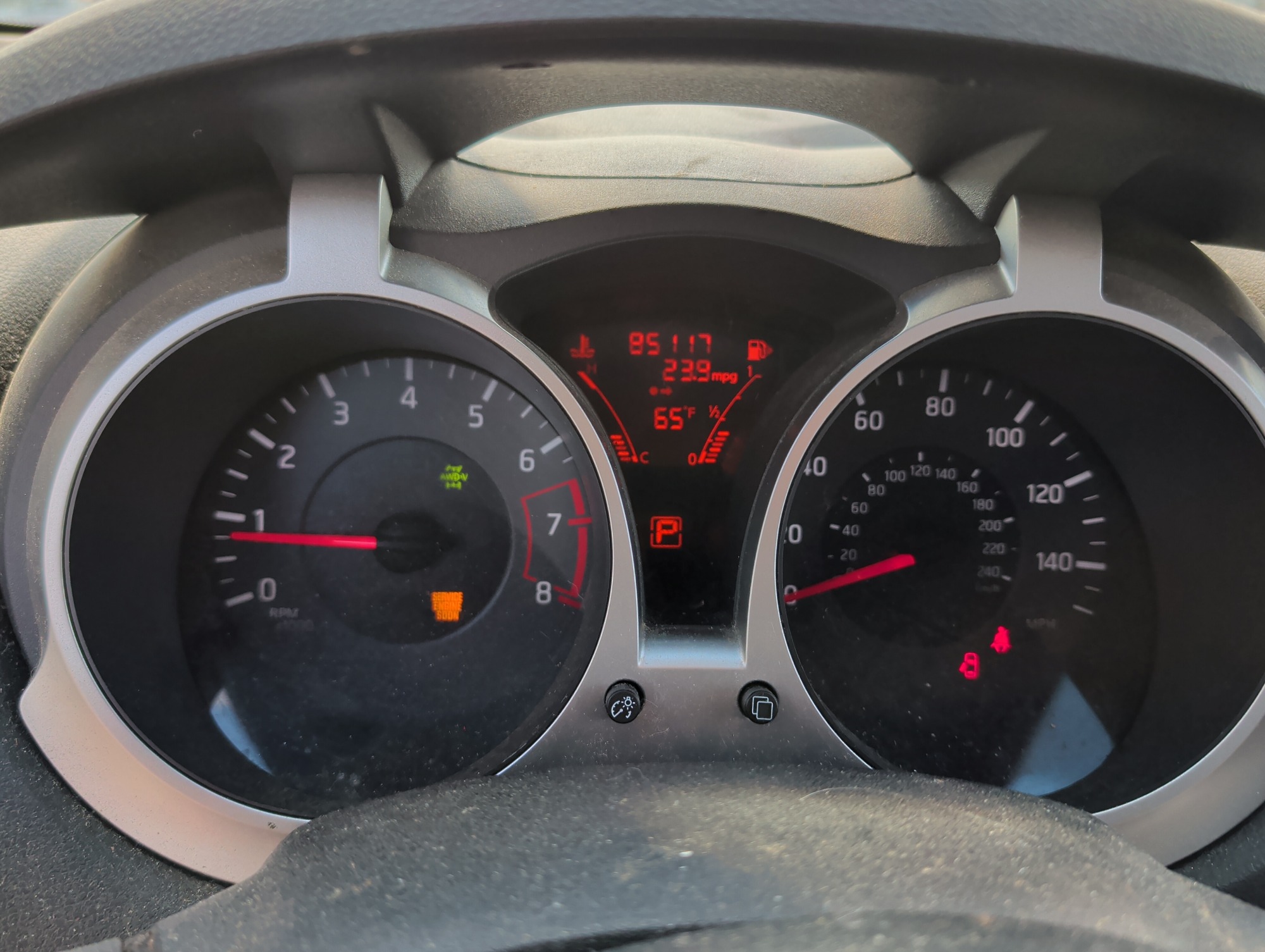 2011 nissan juke s-awd with 85117 miles for sale near elk-river, minnesota 106517_43_gauge_cluster.jpg