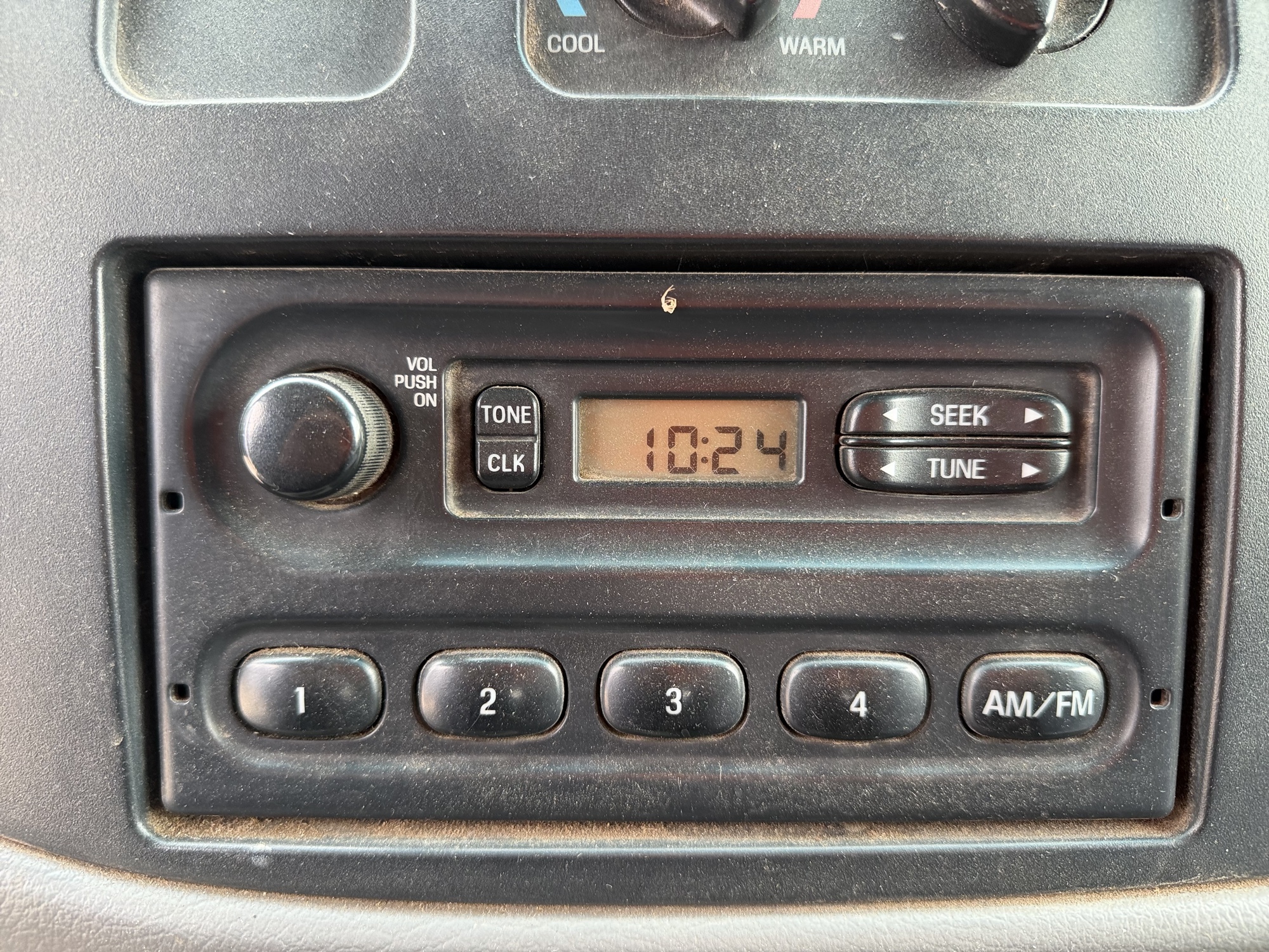 1999 ford econoline e350-super-duty with 203236 miles for sale near elk-river, minnesota 106537_39_radio_closeup.jpg