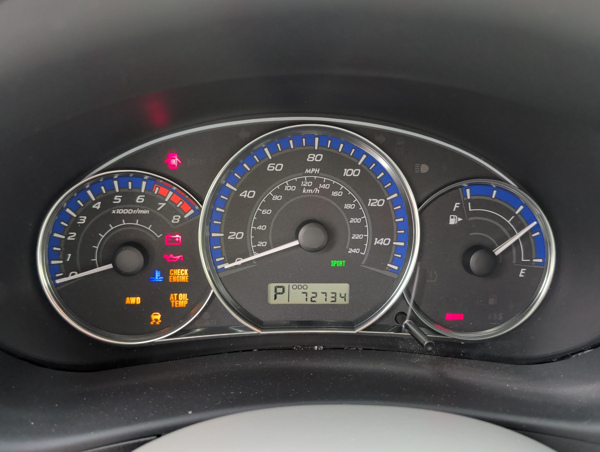 2013 subaru forester 2.5x-limited with 72734 miles for sale near Elk River, Minnesota 106603_43_gauge_cluster.jpg