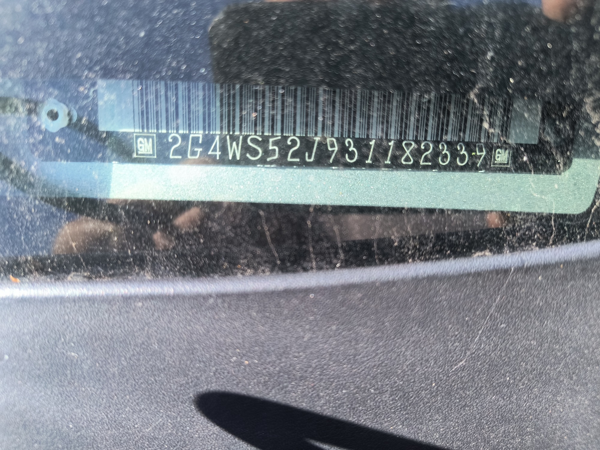 2003 buick century custom with 90479 miles for sale near Elk River, Minnesota 106612_48_windshield_vin_plate.jpg