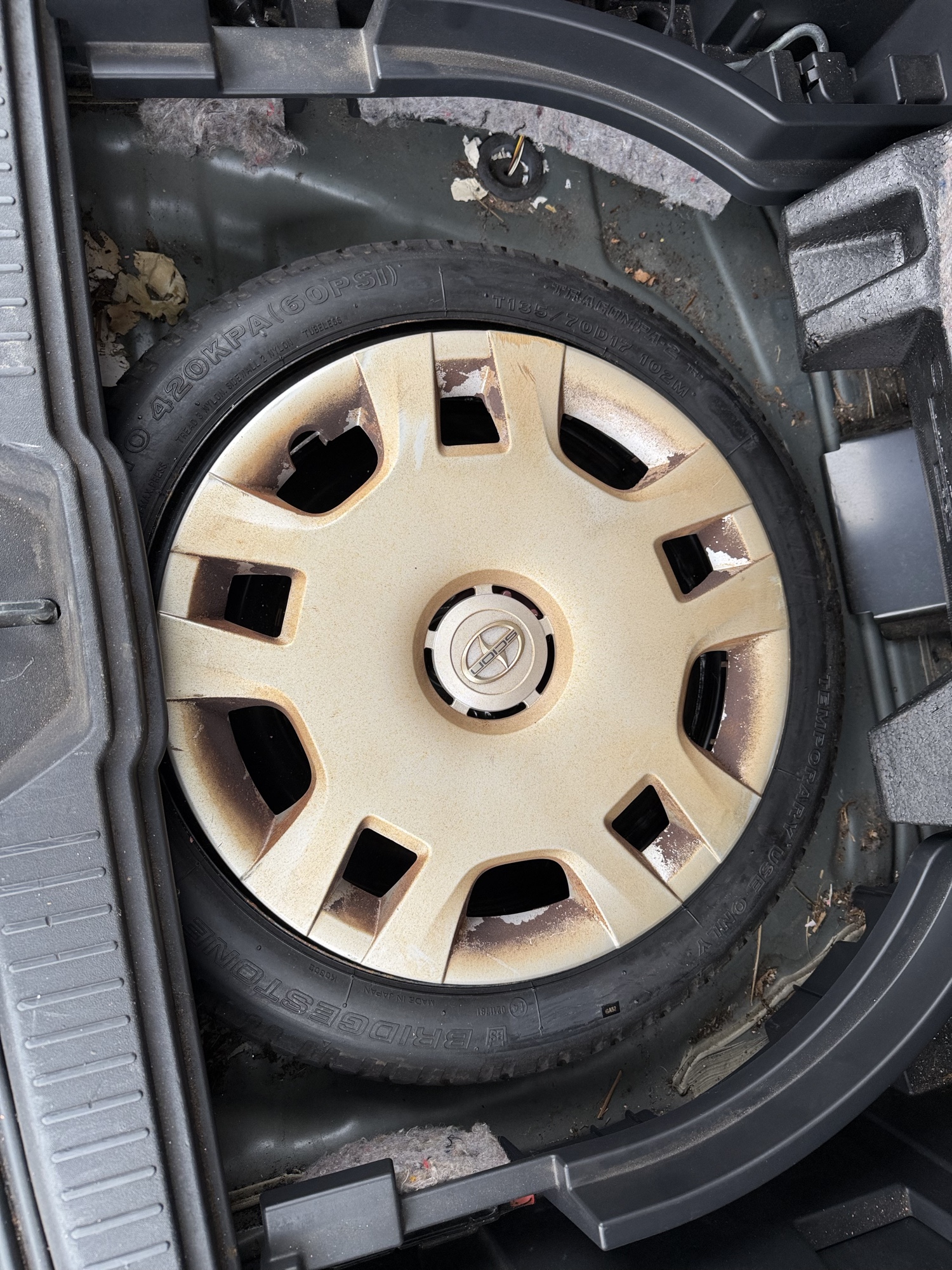 2008 scion xb wagon with 181235 miles for sale near Elk River, Minnesota 106624_27_spare_tire.jpg