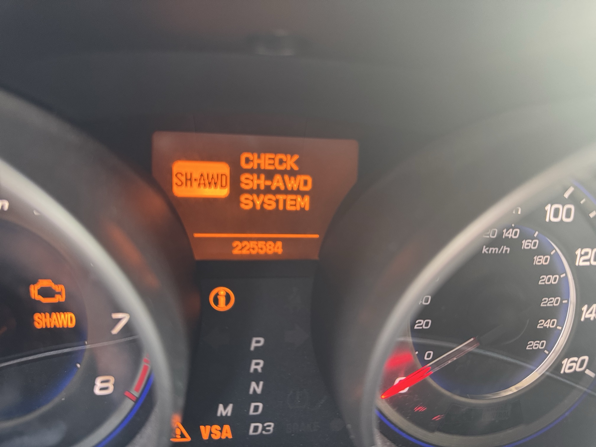 2009 acura mdx base with 225584 miles for sale near Elk River, Minnesota 106635_44_mileage_closeup.jpg