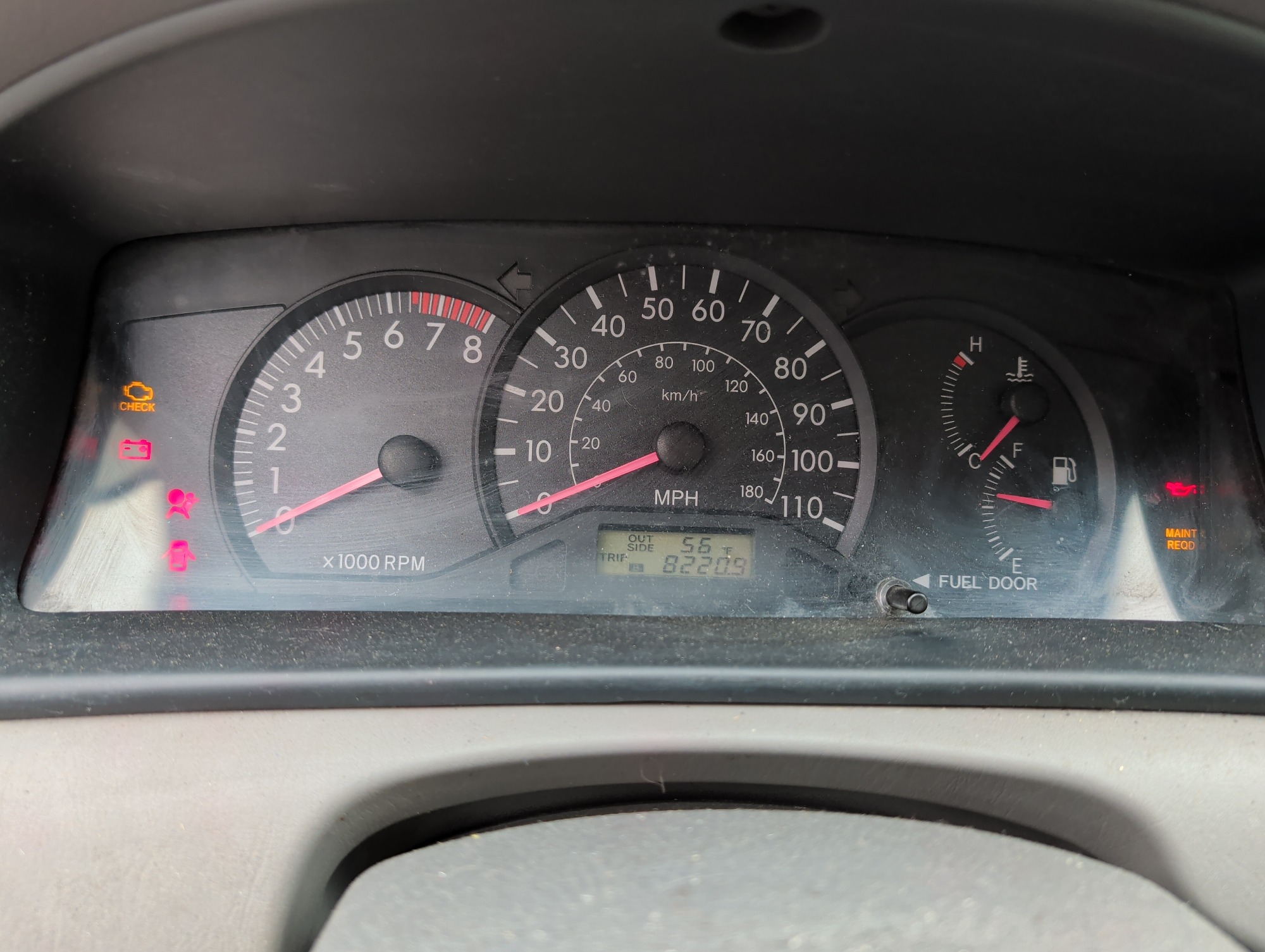 2007 toyota corolla ce with 173168 miles for sale near Elk River, Minnesota 106641_43_gauge_cluster.jpg