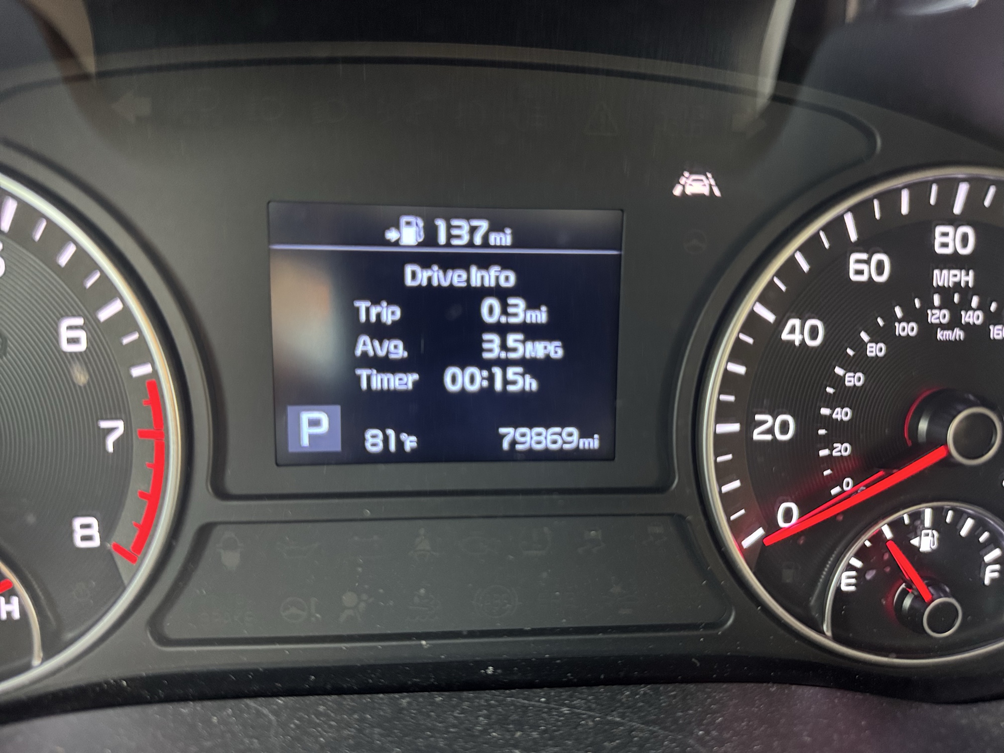 2020 kia optima lx with 79869 miles for sale near Elk River, Minnesota 106650_44_mileage_closeup.jpg