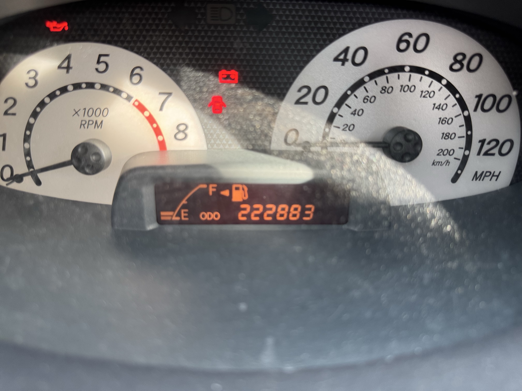 2003 toyota echo 4-door-sedan with 222883 miles for sale near Elk River, Minnesota 106664_44_mileage_closeup.jpg