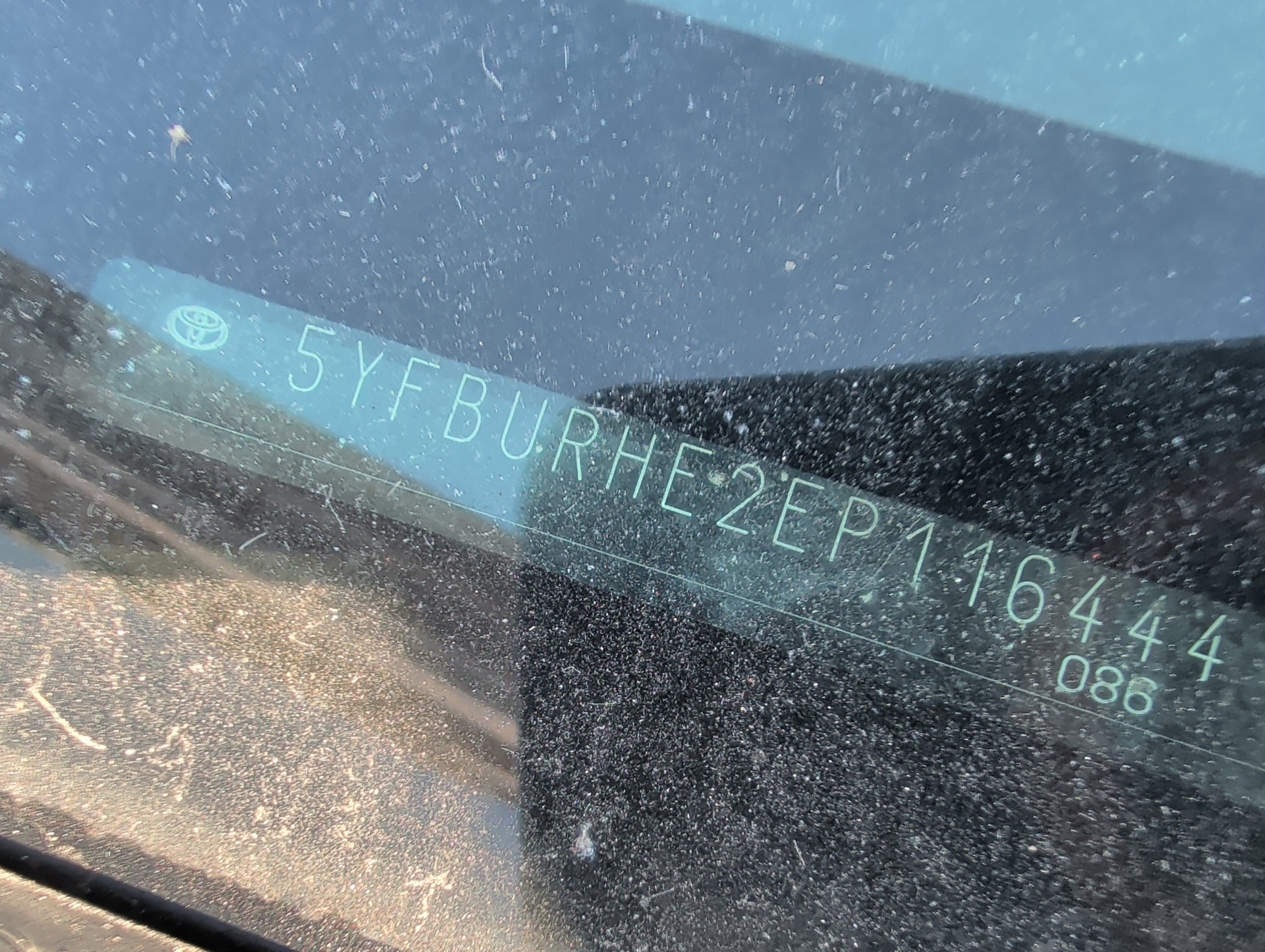 2014 toyota corolla le-cvt with 381194 miles for sale near Elk River, Minnesota 106710_48_windshield_vin_plate.jpg