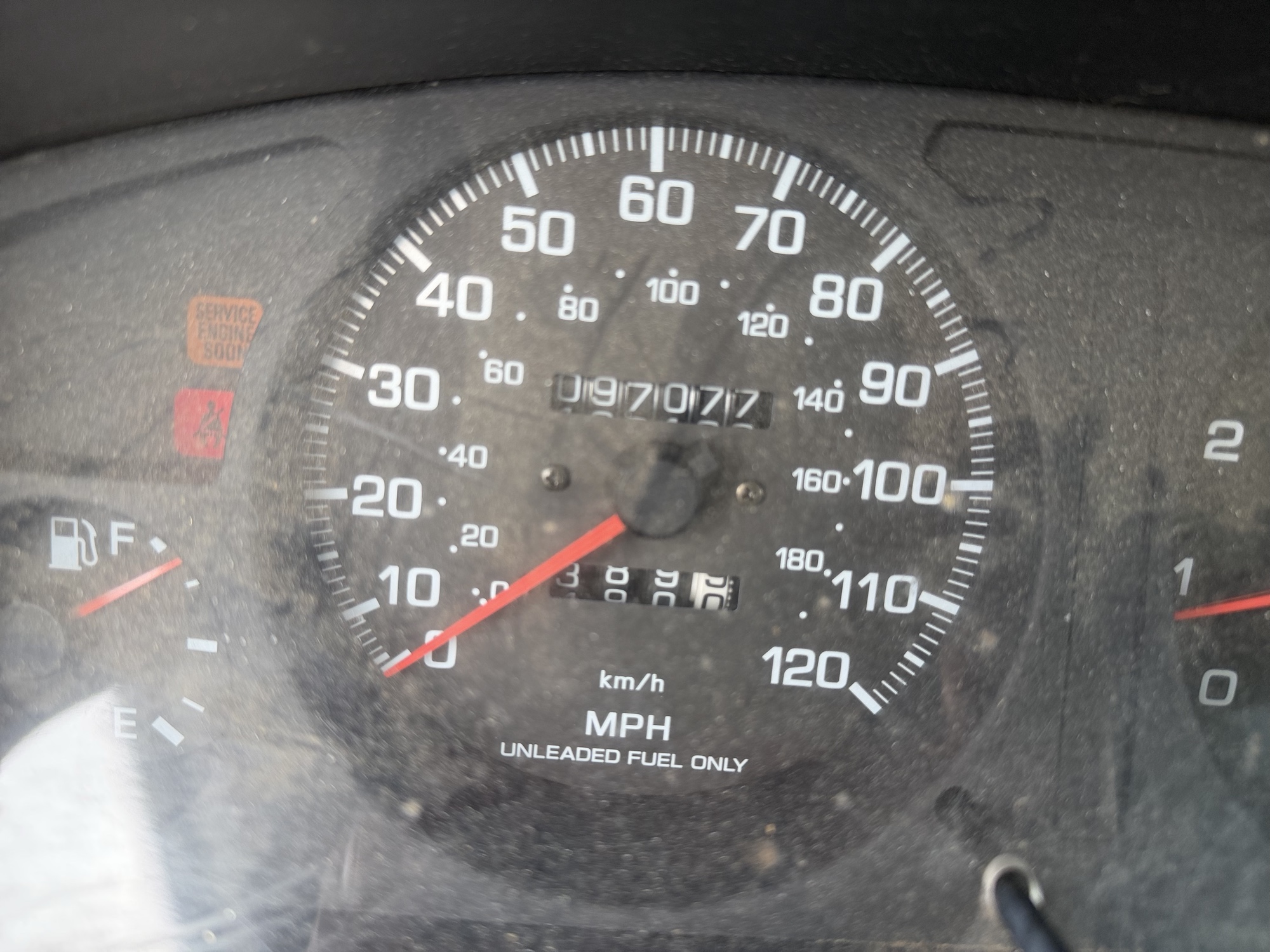 1997 nissan pathfinder xe-4-door-4wd with 97077 miles for sale near Elk River, Minnesota 106712_44_mileage_closeup.jpg
