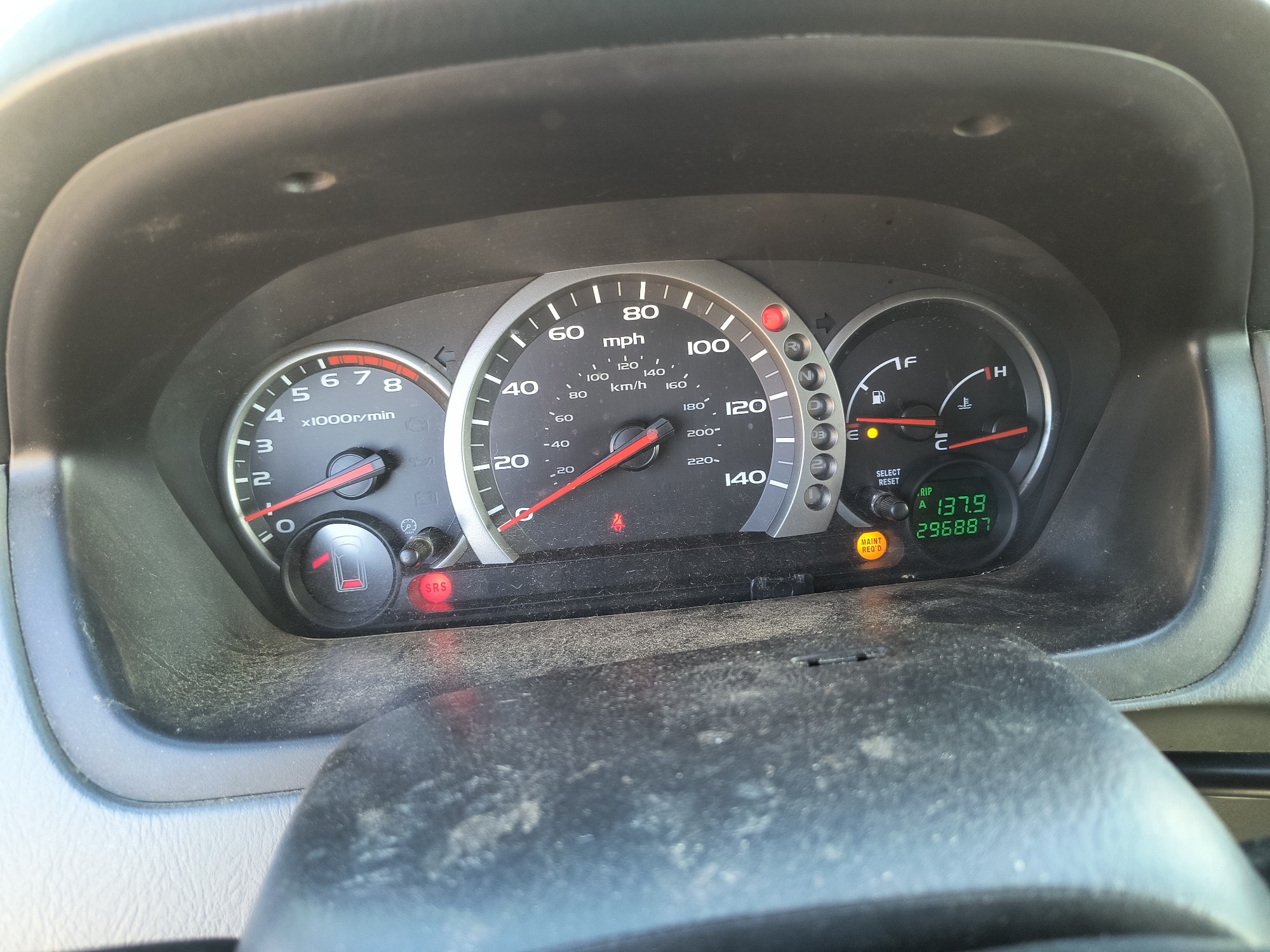 2003 honda pilot ex-w--leather with 296887 miles for sale near Elk River, Minnesota 106717_43_gauge_cluster.jpg
