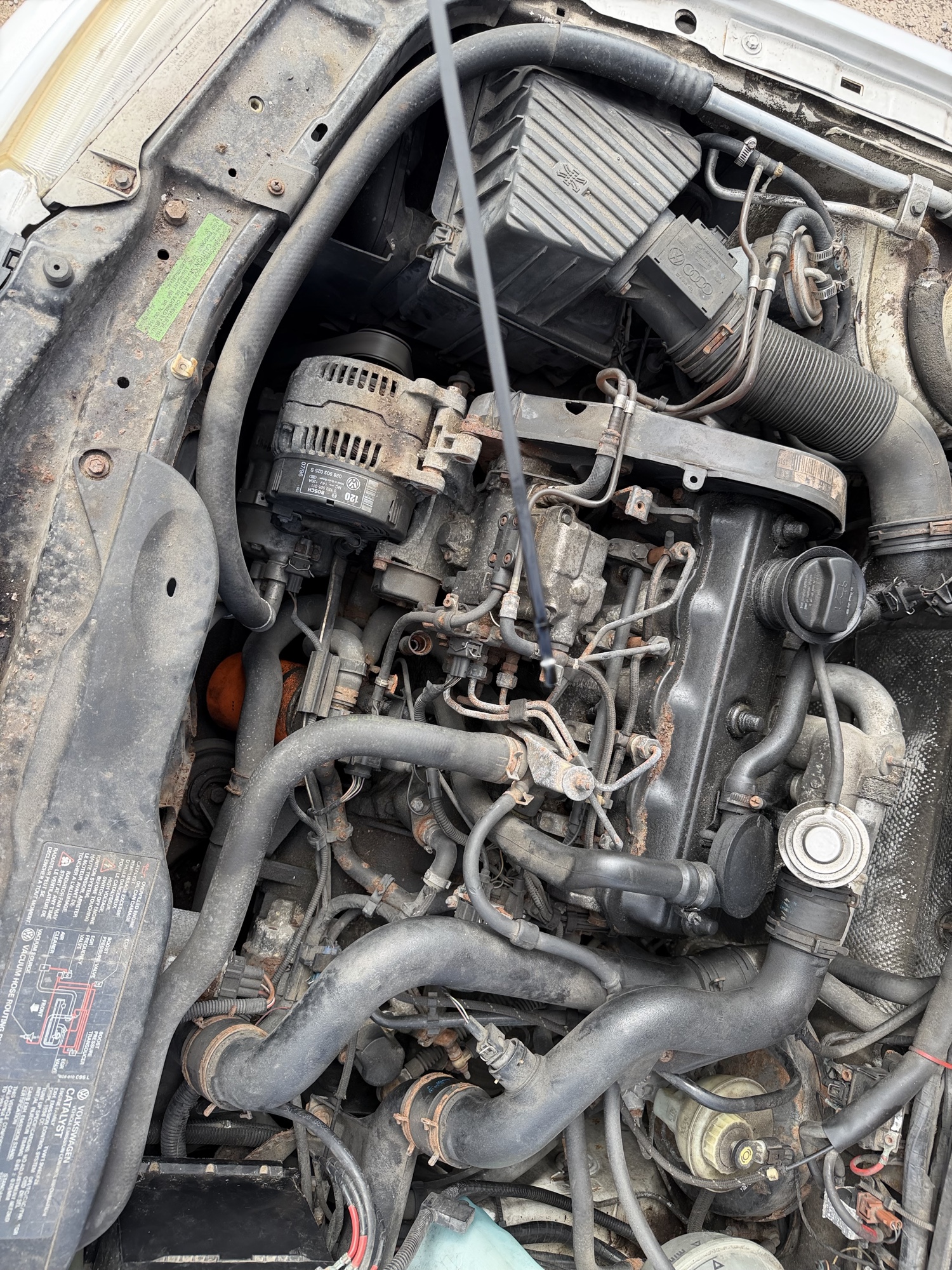 1996 volkswagen passat tdi with 310543 miles for sale near Elk River, Minnesota 106718_50_oil_dipstick.jpg