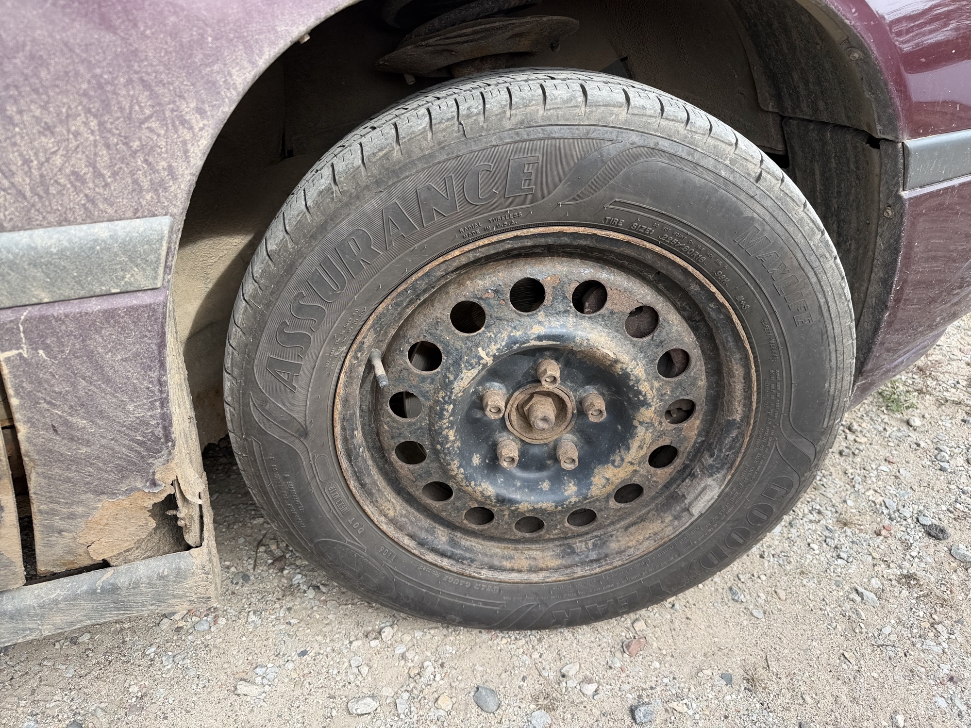2003 chevrolet impala base with 320815 miles for sale near Elk River, Minnesota 106721_15_front_pass_wheel.jpg