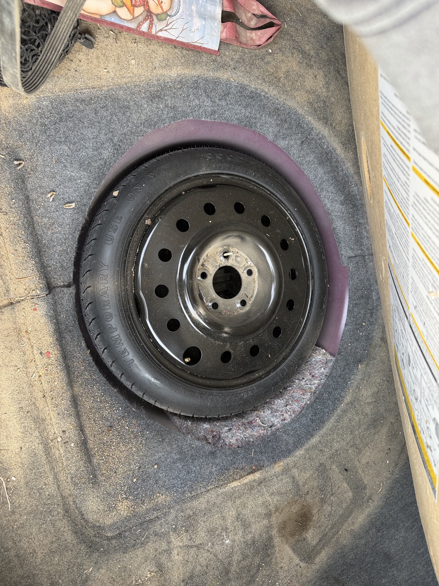 2003 chevrolet impala base with 320815 miles for sale near Elk River, Minnesota 106721_27_spare_tire.jpg