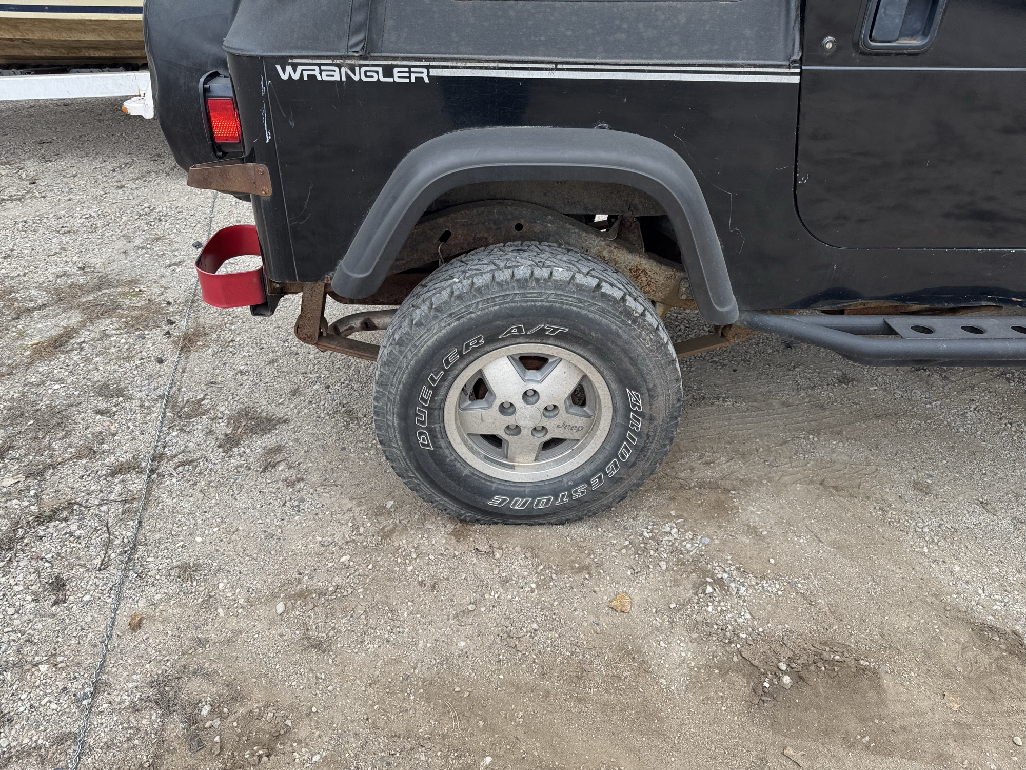 1995 jeep wrangler s with 122426 miles for sale near Elk River, Minnesota 106738_14_rear_pass_wheel.jpg