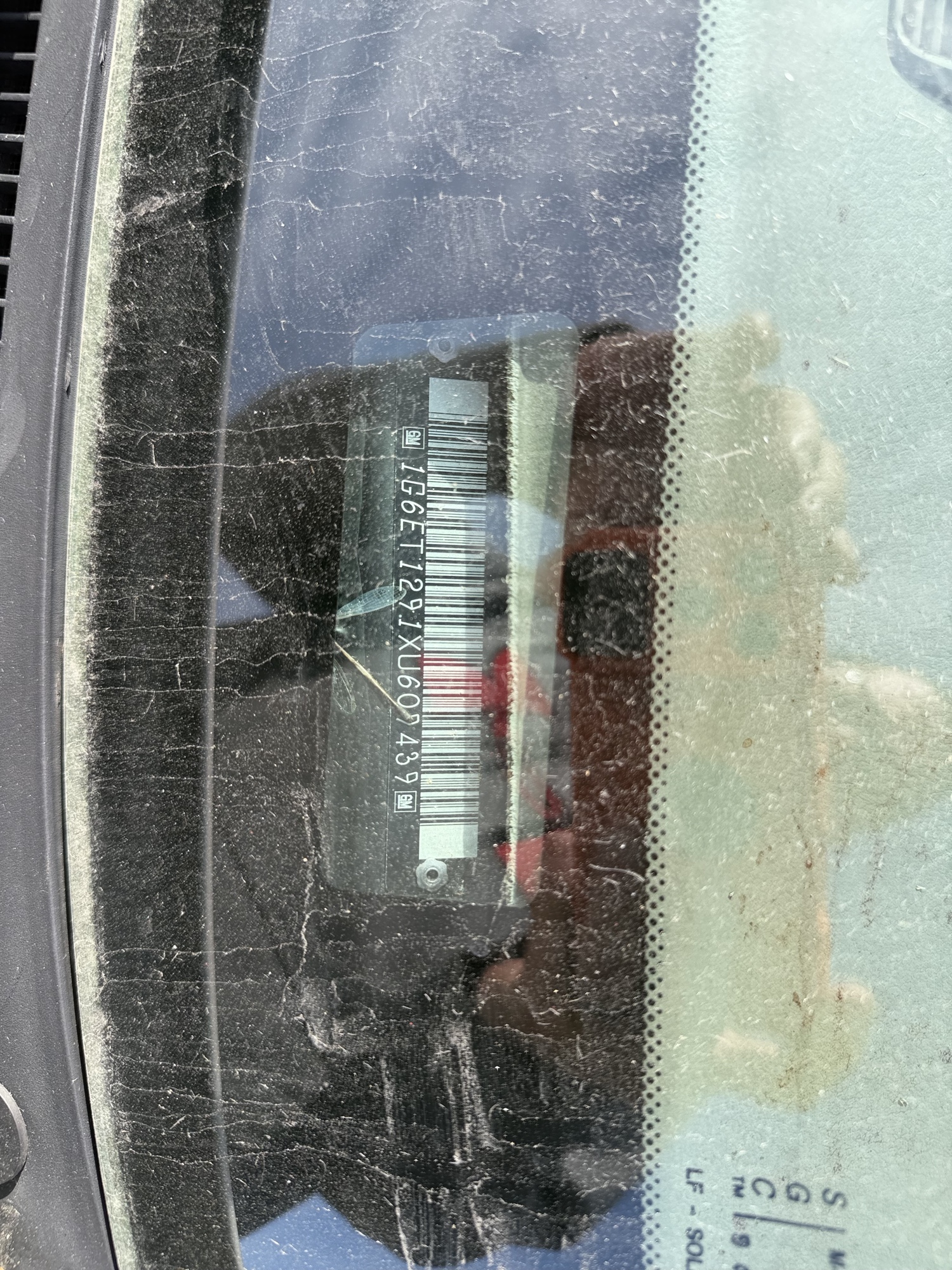 1999 cadillac eldorado touring-coupe for sale near Elk River, Minnesota 106744_48_windshield_vin_plate.jpg
