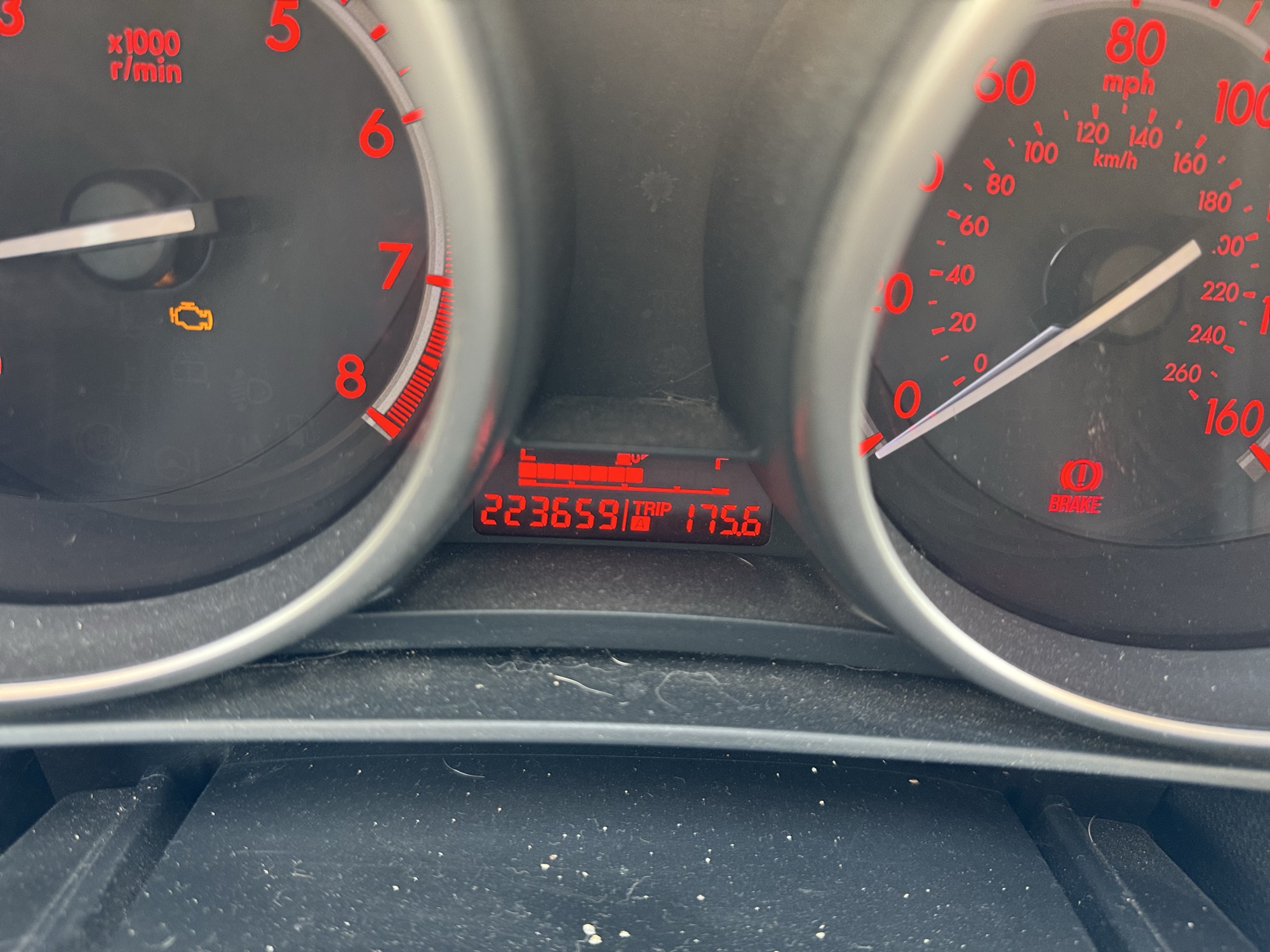 2010 mazda mazda3 s-grand-touring-5-door with 223659 miles for sale near Elk River, Minnesota 106785_44_mileage_closeup.jpg