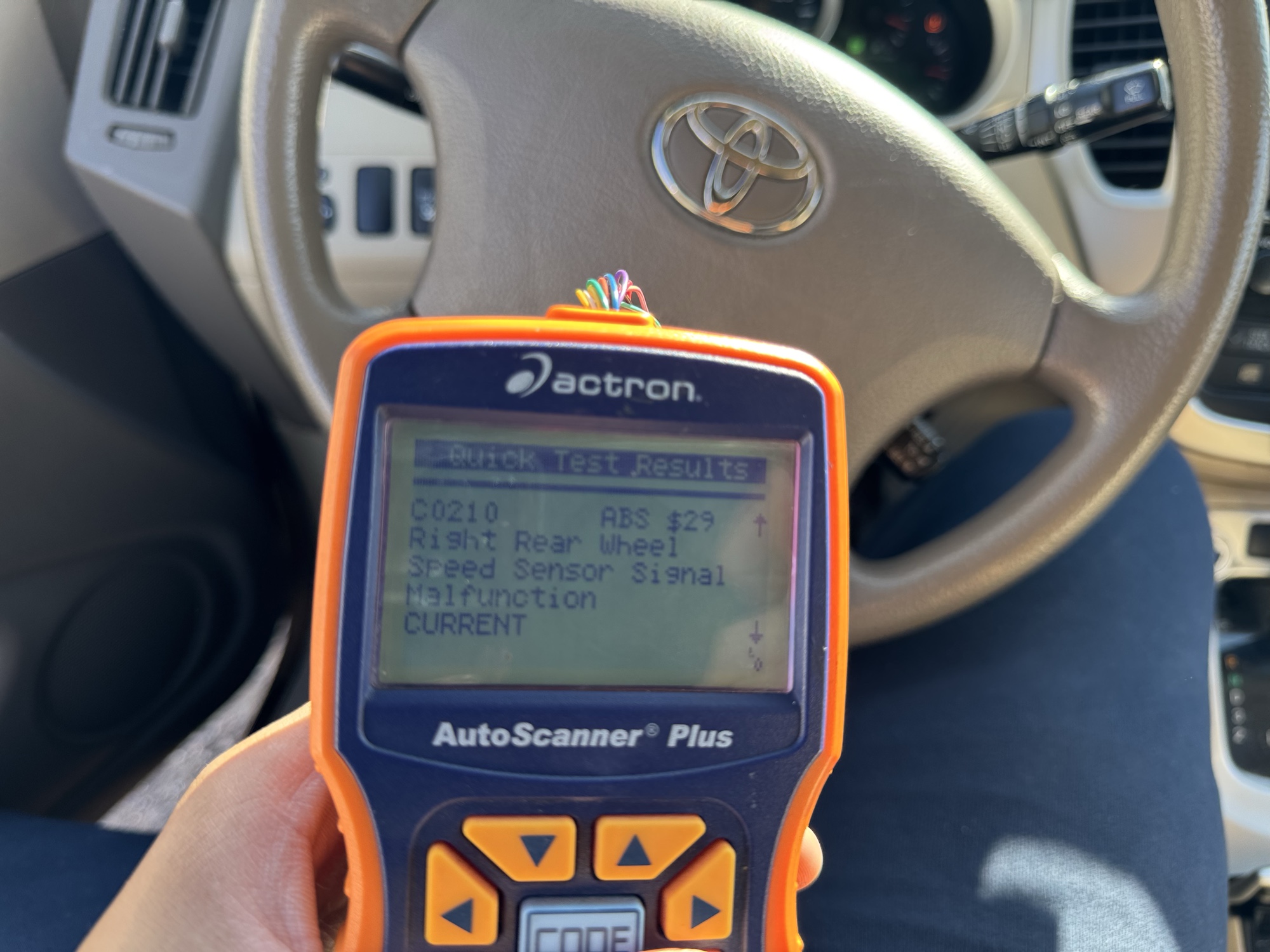 2005 toyota highlander v6-2wd with 263486 miles for sale near Elk River, Minnesota 106793_45_obd2_codes.jpg