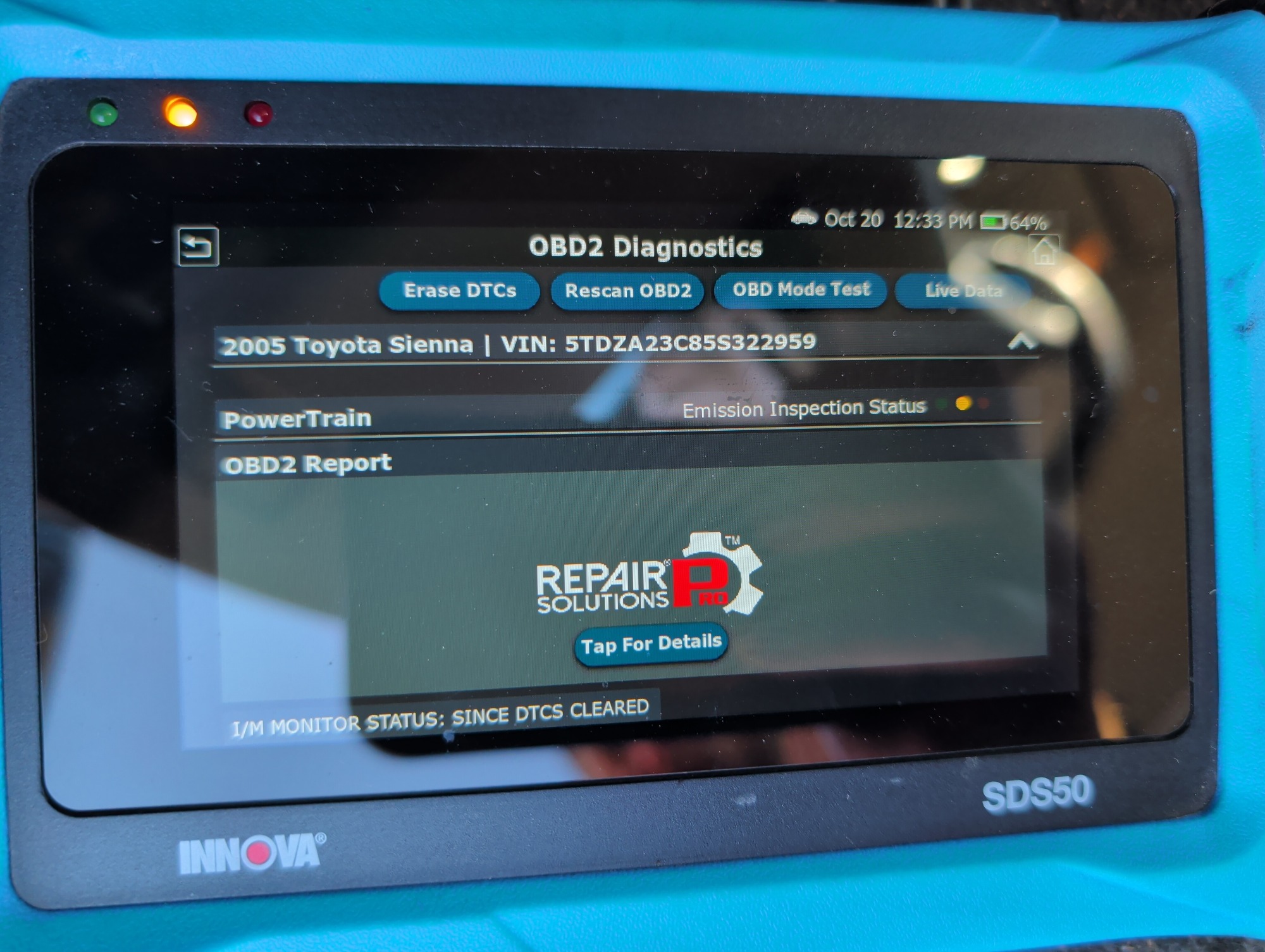 2005 toyota sienna le with 270873 miles for sale near Elk River, Minnesota 106819_45_obd2_codes.jpg