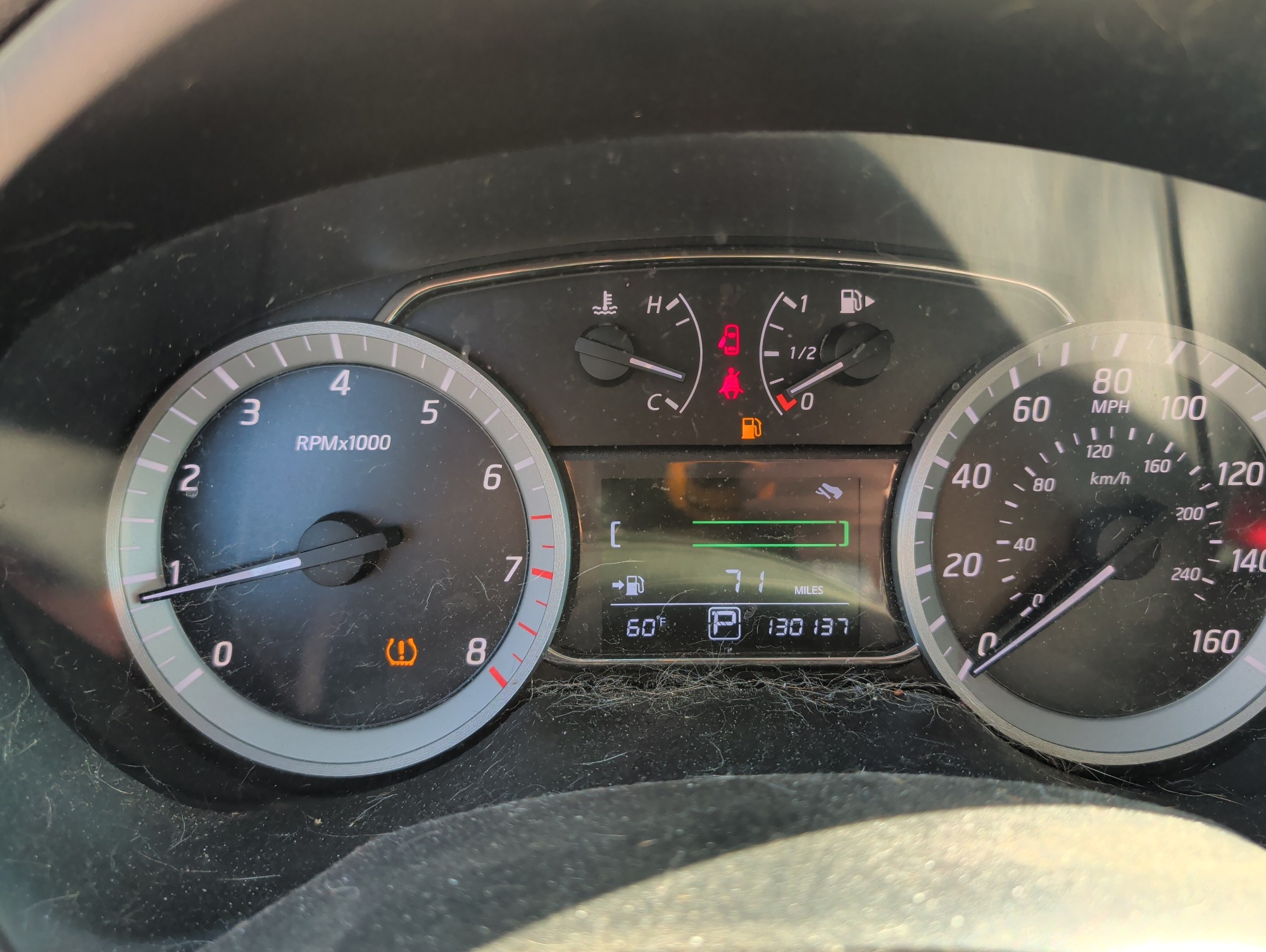 2013 nissan sentra s-6mt with 130137 miles for sale near Elk River, Minnesota 106822_43_gauge_cluster.jpg