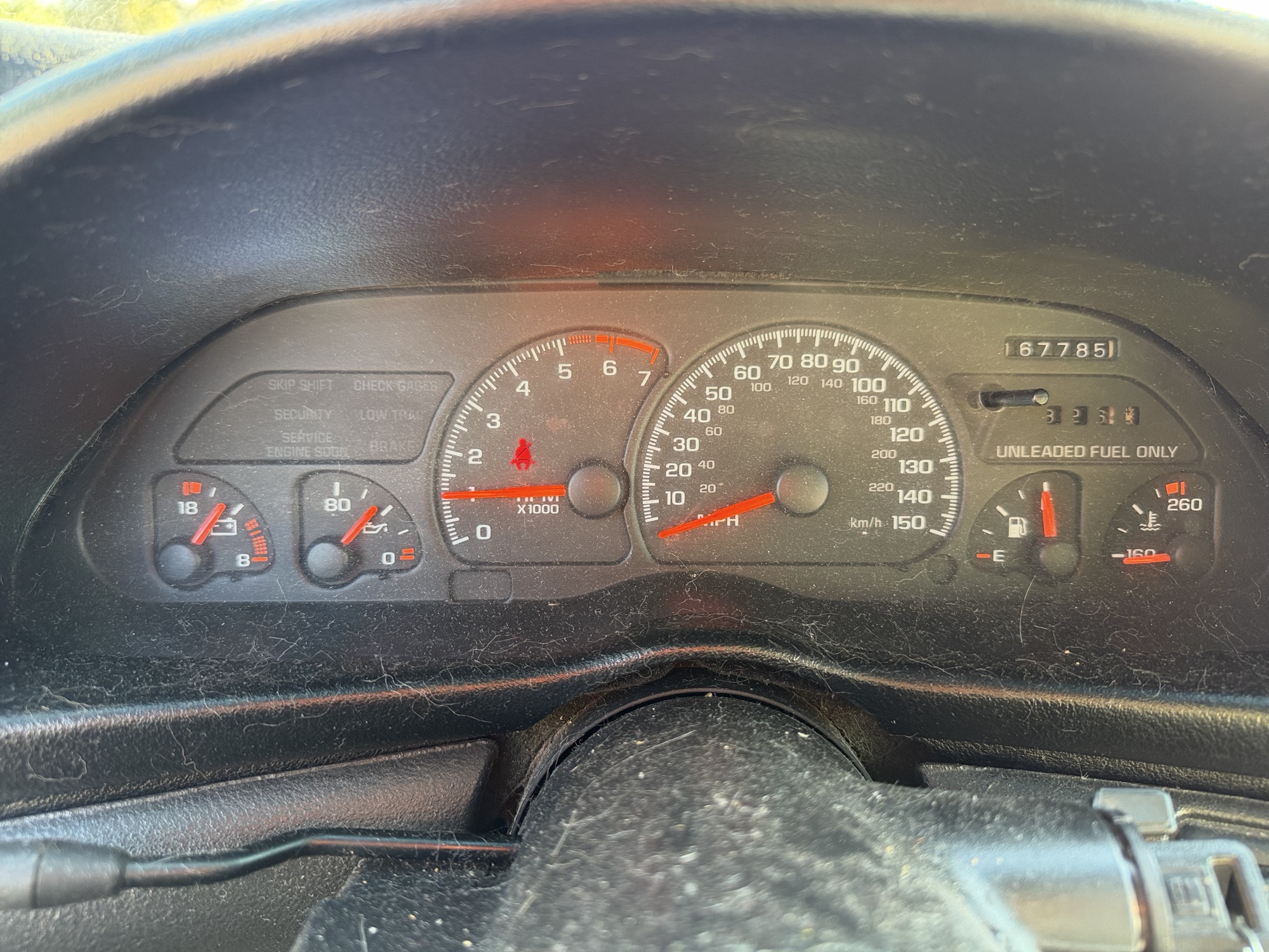 1995 chevrolet camaro z28-convertible with 167785 miles for sale near Elk River, Minnesota 106829_43_gauge_cluster.jpg