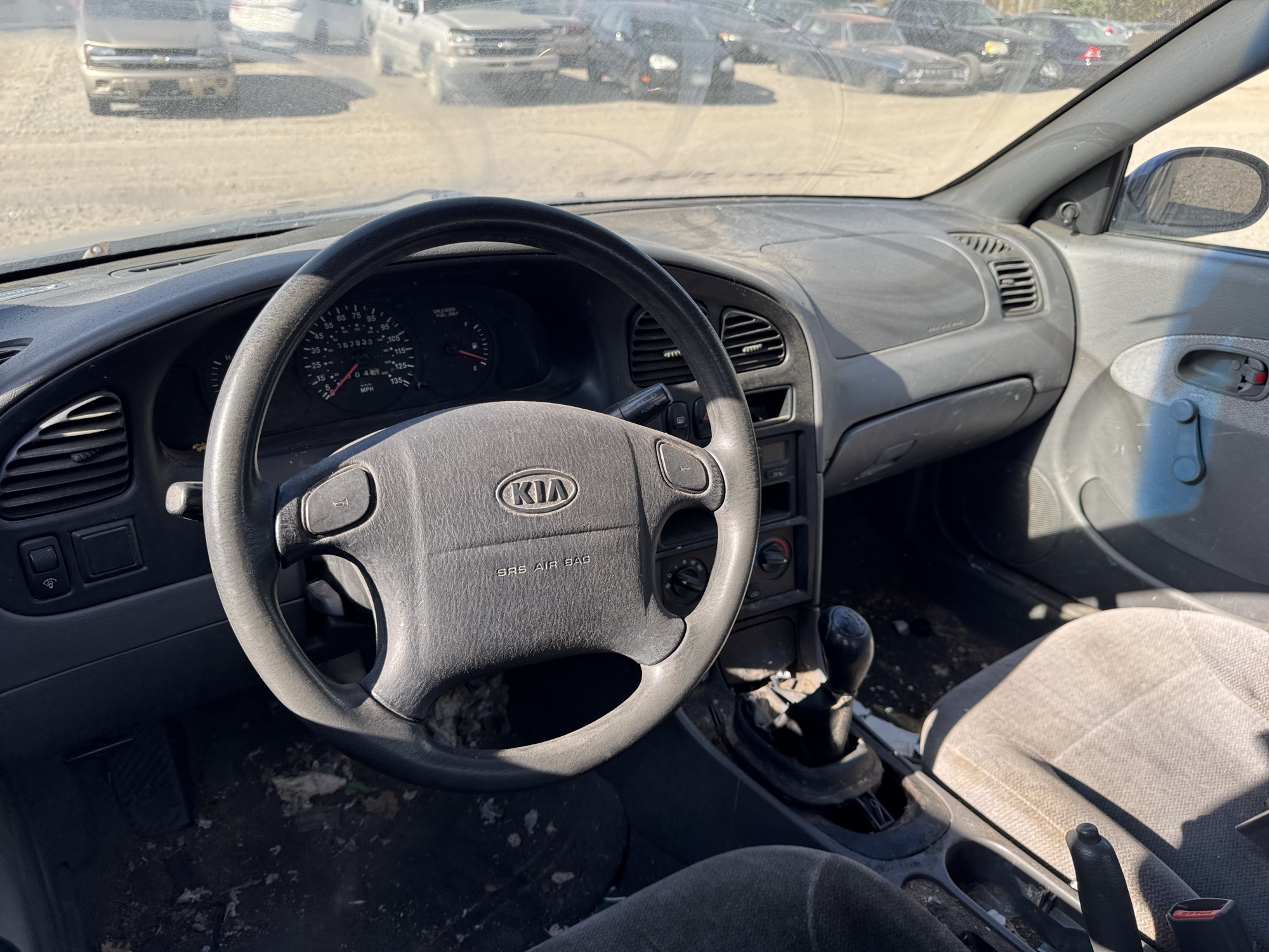 1999 kia sephia base with 167933 miles for sale near Elk River, Minnesota 106832_33_dash_from_driver.jpg