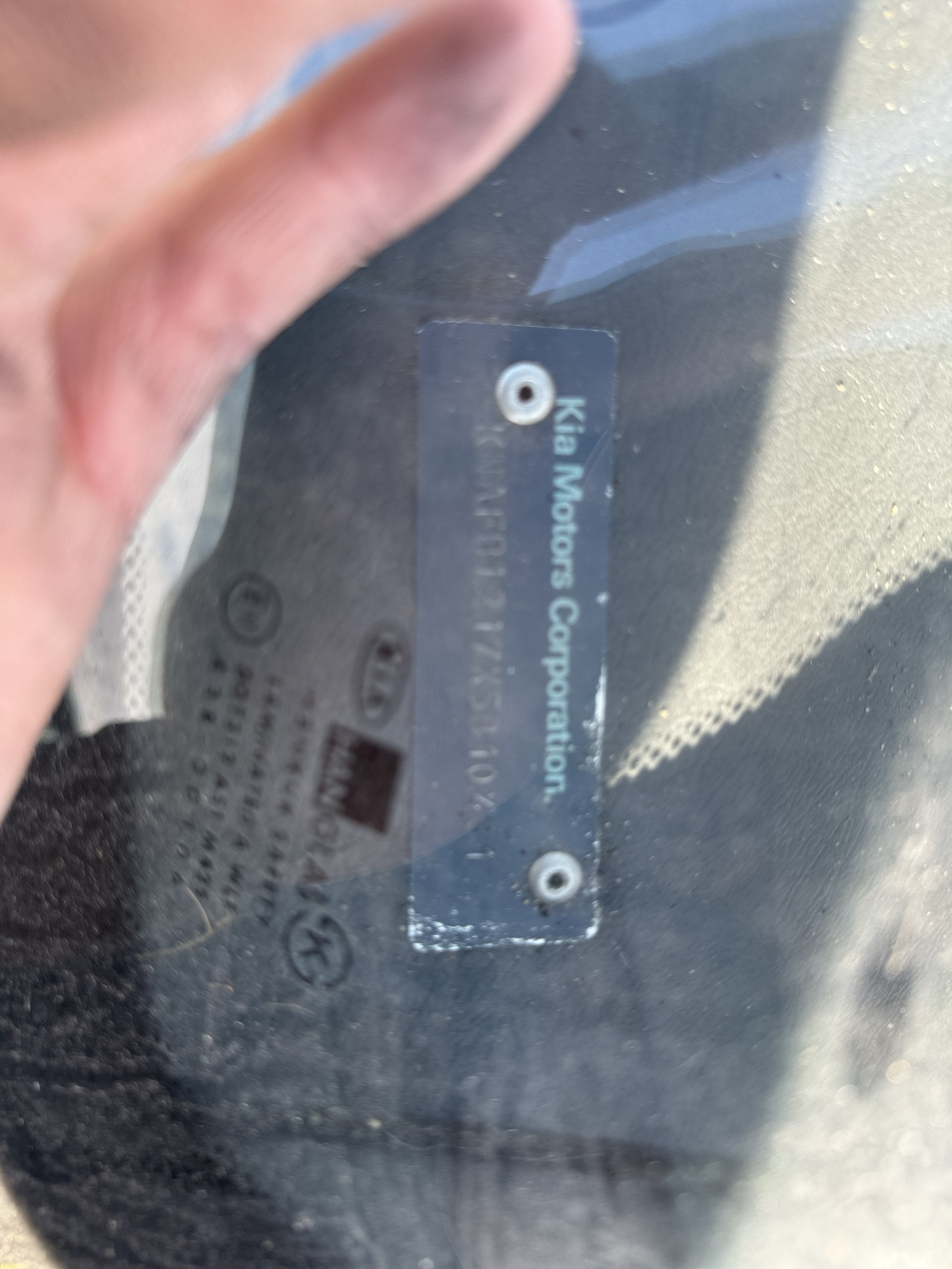 1999 kia sephia base with 167933 miles for sale near Elk River, Minnesota 106832_48_windshield_vin_plate.jpg