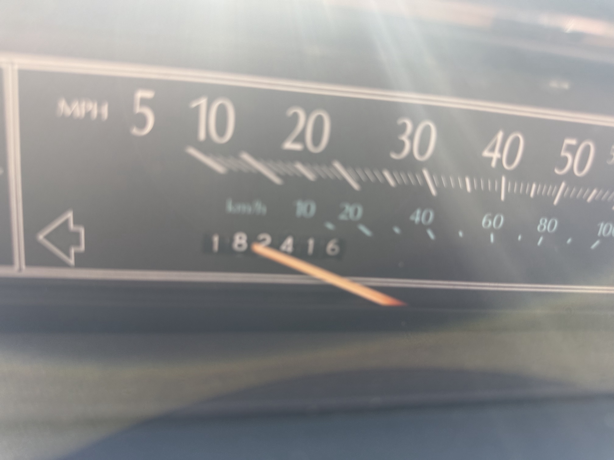 1987 cadillac deville sedan with 182416 miles for sale near St. Louis, Missouri 106848_44_mileage_closeup.jpg