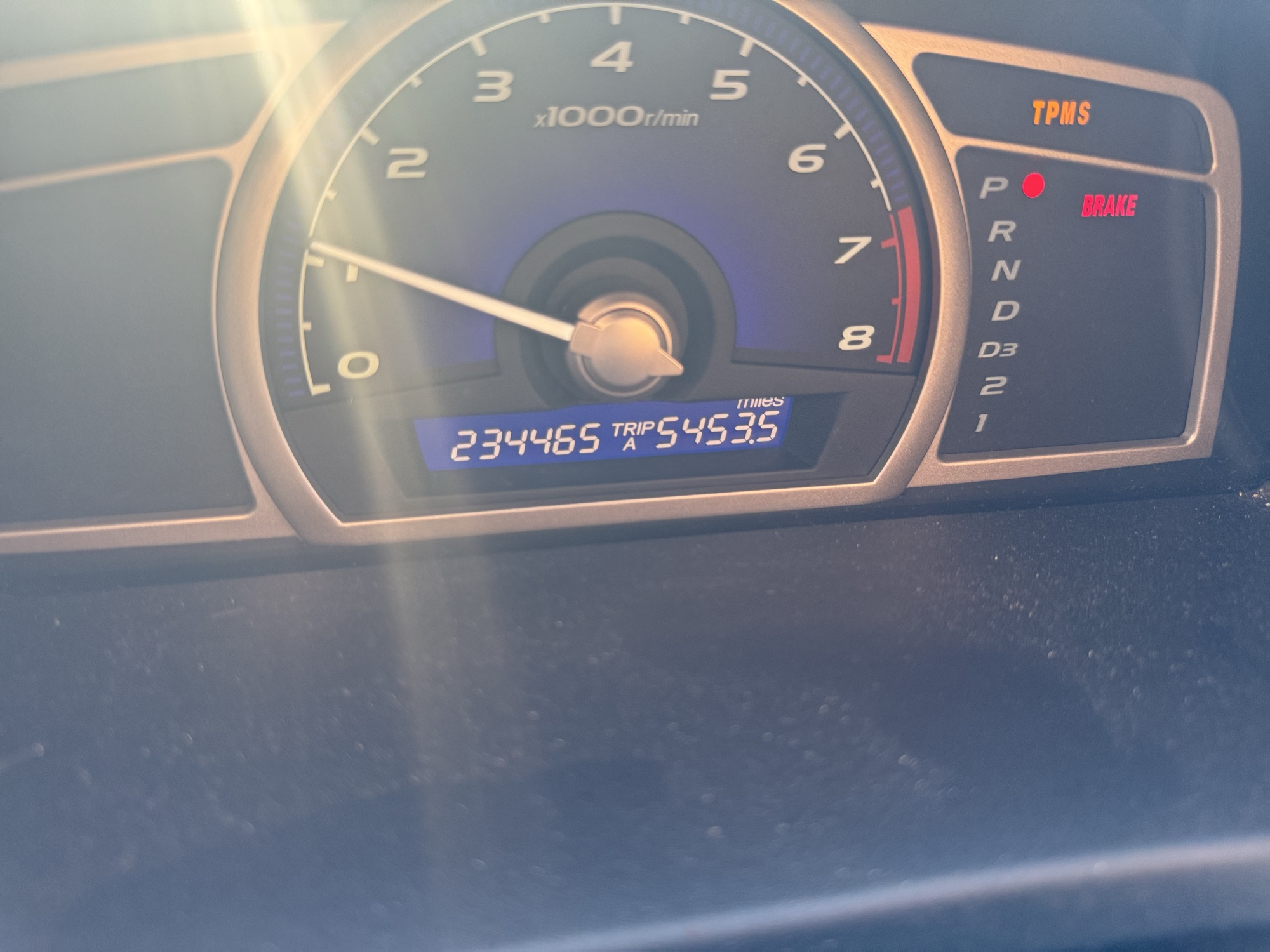 2008 honda civic ex-sedan-at with 234465 miles for sale near Elk River, Minnesota 106850_44_mileage_closeup.jpg