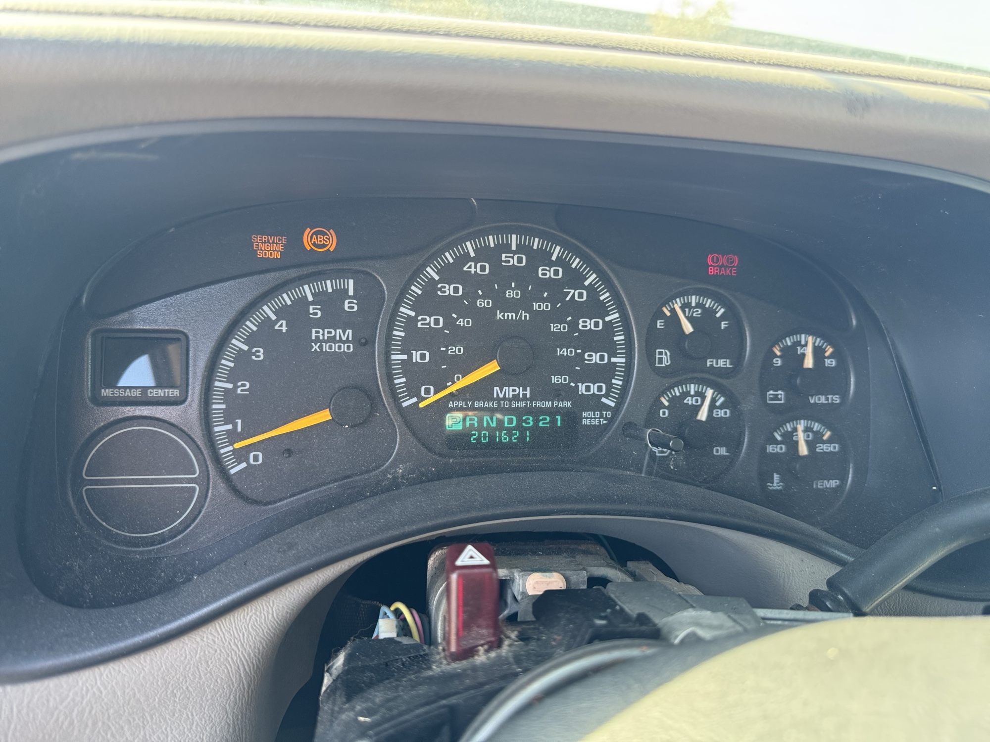 2000 chevrolet silverado-1500 ls-ext.-cab-3-door-long-bed-4wd with 201621 miles for sale near Elk River, Minnesota 106900_43_gauge_cluster.jpg