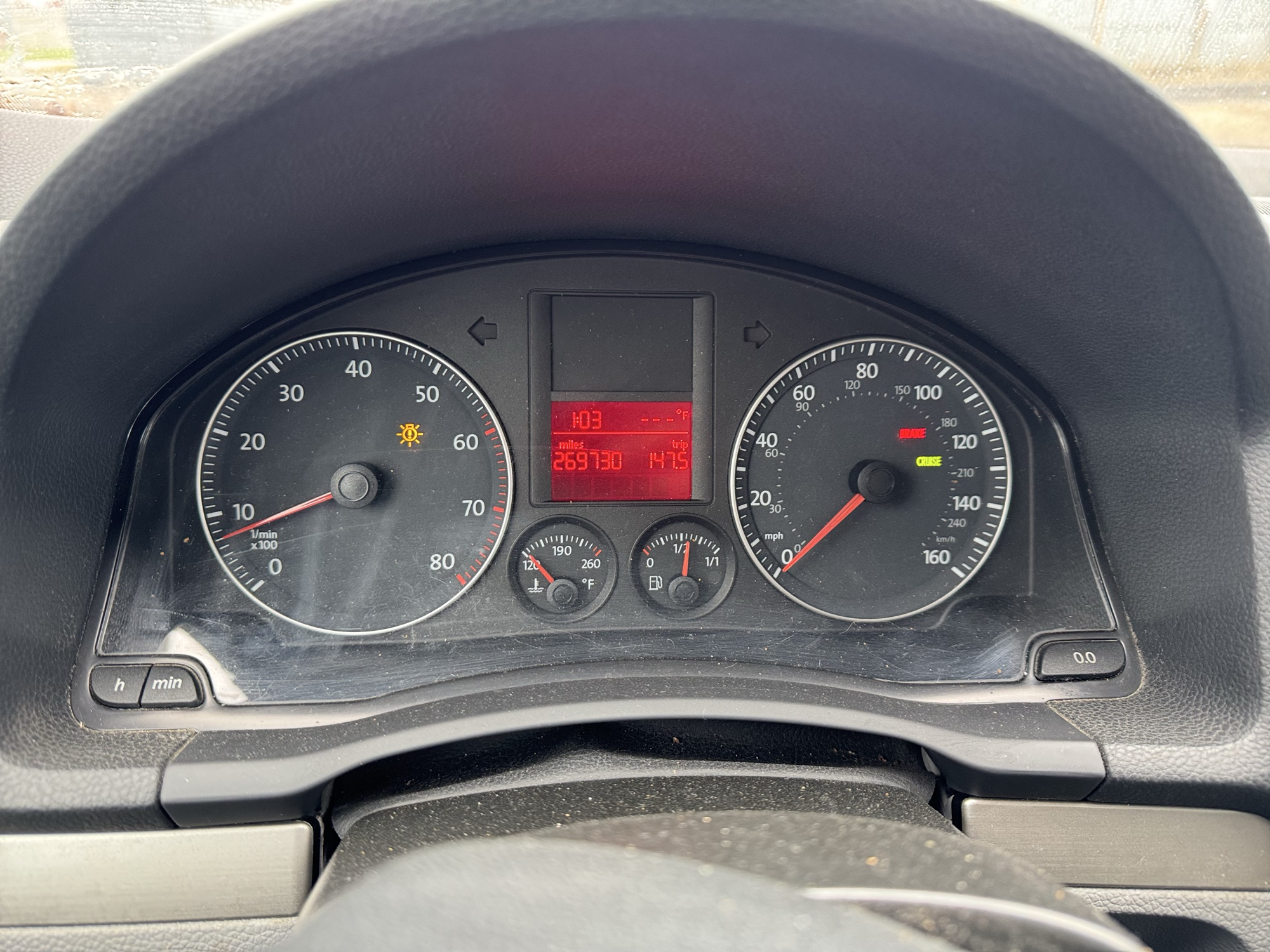 2007 volkswagen rabbit 4-door with 269730 miles for sale near Elk River, Minnesota 106907_43_gauge_cluster.jpg