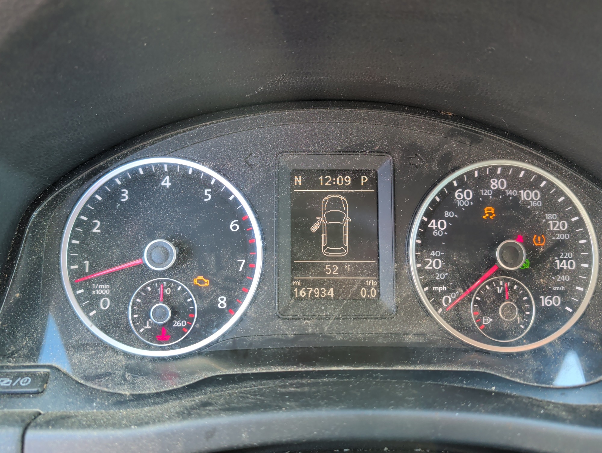 2014 volkswagen tiguan se-4motion with 167934 miles for sale near Elk River, Minnesota 106908_43_gauge_cluster.jpg