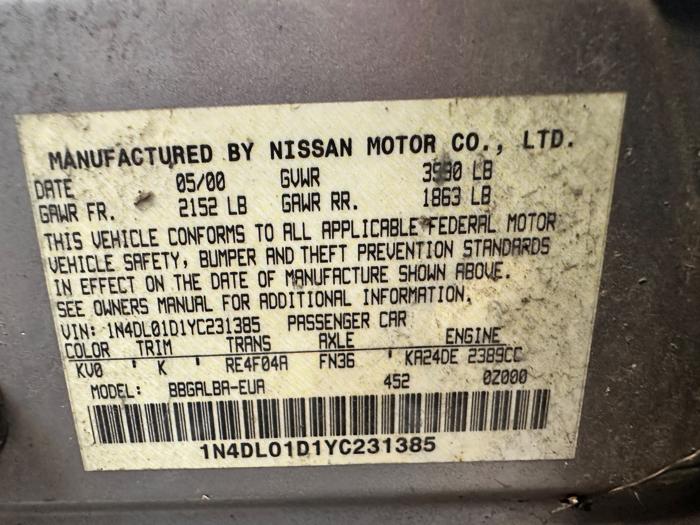 2000 nissan altima xe with 160133 miles for sale near elk-river, minnesota 11076232fcb34f719cc81f7123c5239c.jpeg