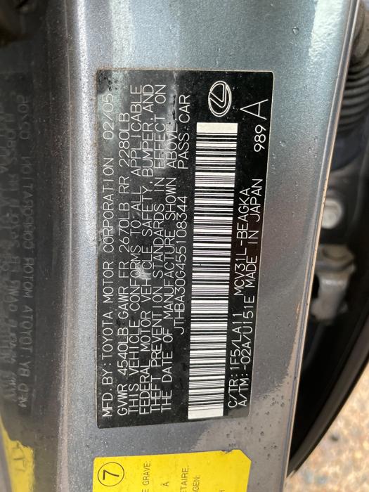 2005 lexus es-330 sedan with 177399 miles for sale near elk-river, minnesota 289cab94640b4cd5ba0bcd01d731ba67.jpeg