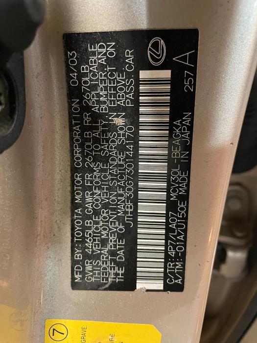 2003 Lexus ES 300