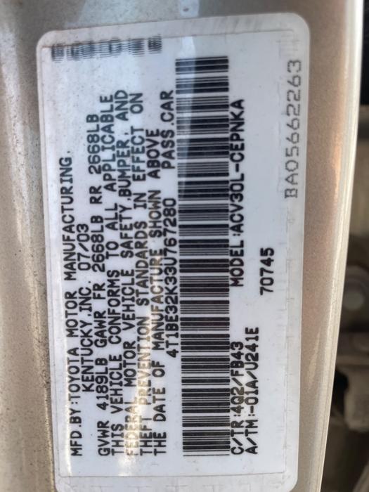 2003 toyota camry le with 263486 miles for sale near rochester, minnesota 5cf9fcd852864a9bbf87727c0883f26c.jpeg