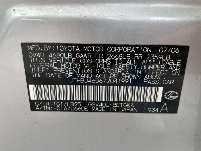 2007 lexus es-350 sedan with 317908 miles for sale near elk-river, minnesota 6cac342e6e0448549c2db5c3992618b7.jpeg
