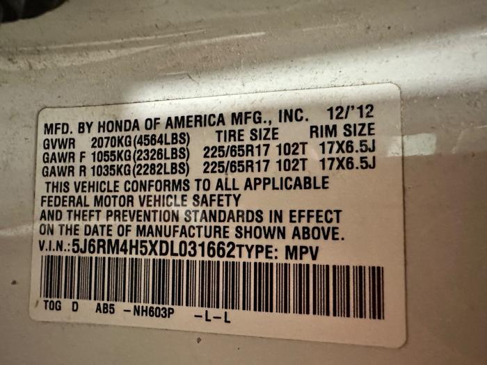 2013 honda cr-v ex-4wd-5-speed-at with 221151 miles for sale near elk-river, minnesota 6dd96fd1534143b1a014848a194ffced.jpeg