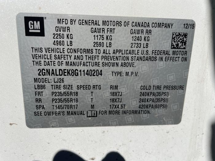 2016 chevrolet equinox ltz-2wd with 152830 miles for sale near fridley, minnesota 7d3aff90cfdf4ee4b8f45c31fafe76b8.jpeg