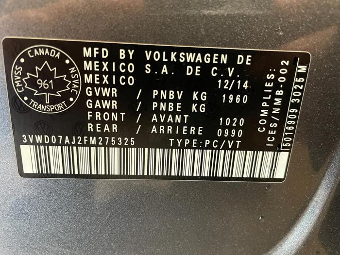 2015 Volkswagen Jetta