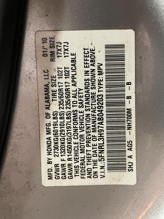 2010 Honda Odyssey