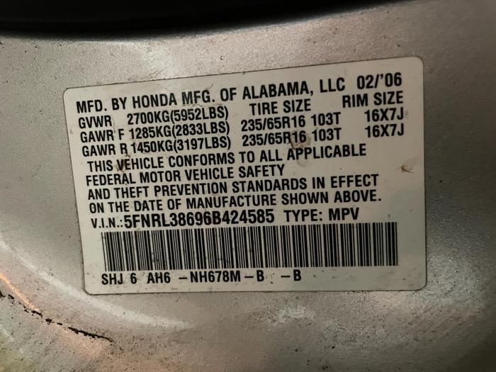 2006 Honda Odyssey